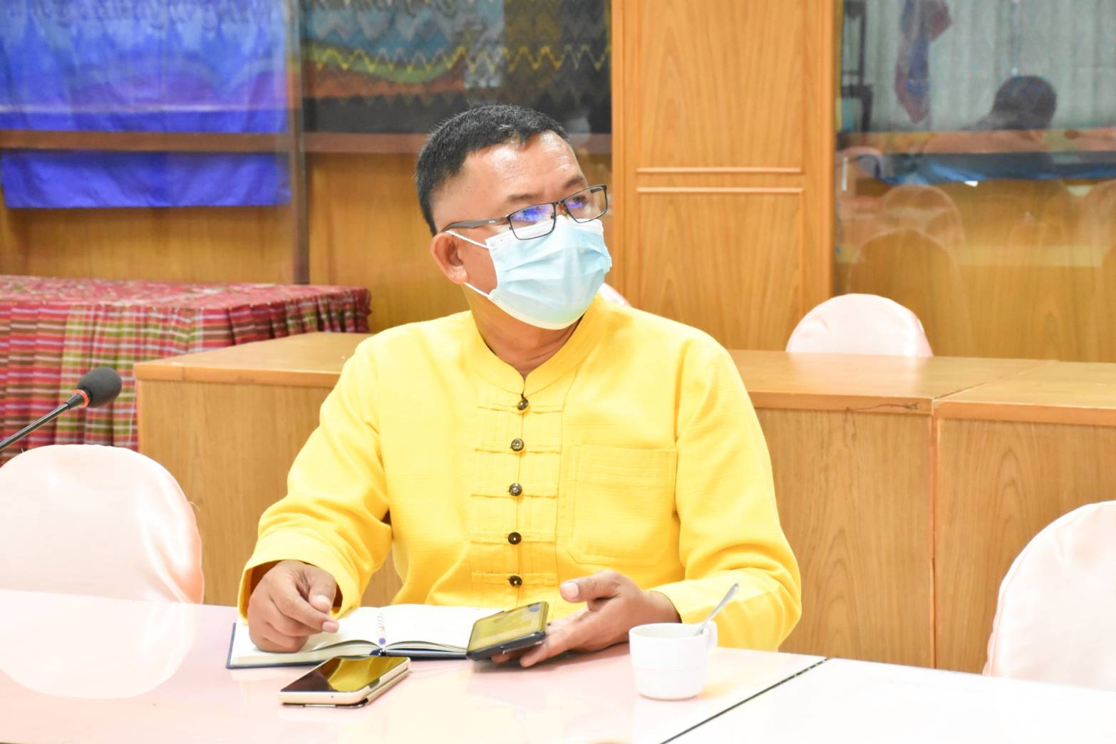 พช.มหาสารคาม ร่วมรับมอบนโยบายจากการประชุมกรมการพัฒนาชุมชน ผ่านระบบวีดีทัศน์ทางไกล(Video Conference)
