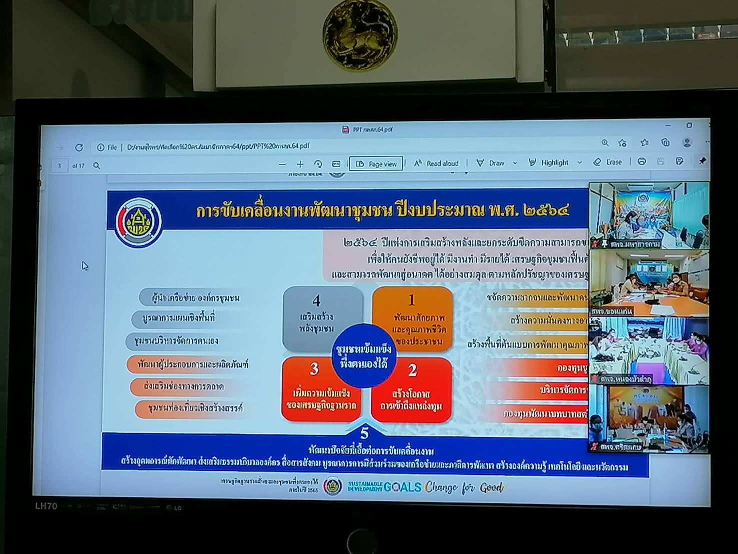 พช.มหาสารคาม เข้าร่วมประชุมปฏิบัติการคณะกรรมการพัฒนาสตรีภาค (กพสภ.) ผ่านระบบ Zoom Cloud Meetings