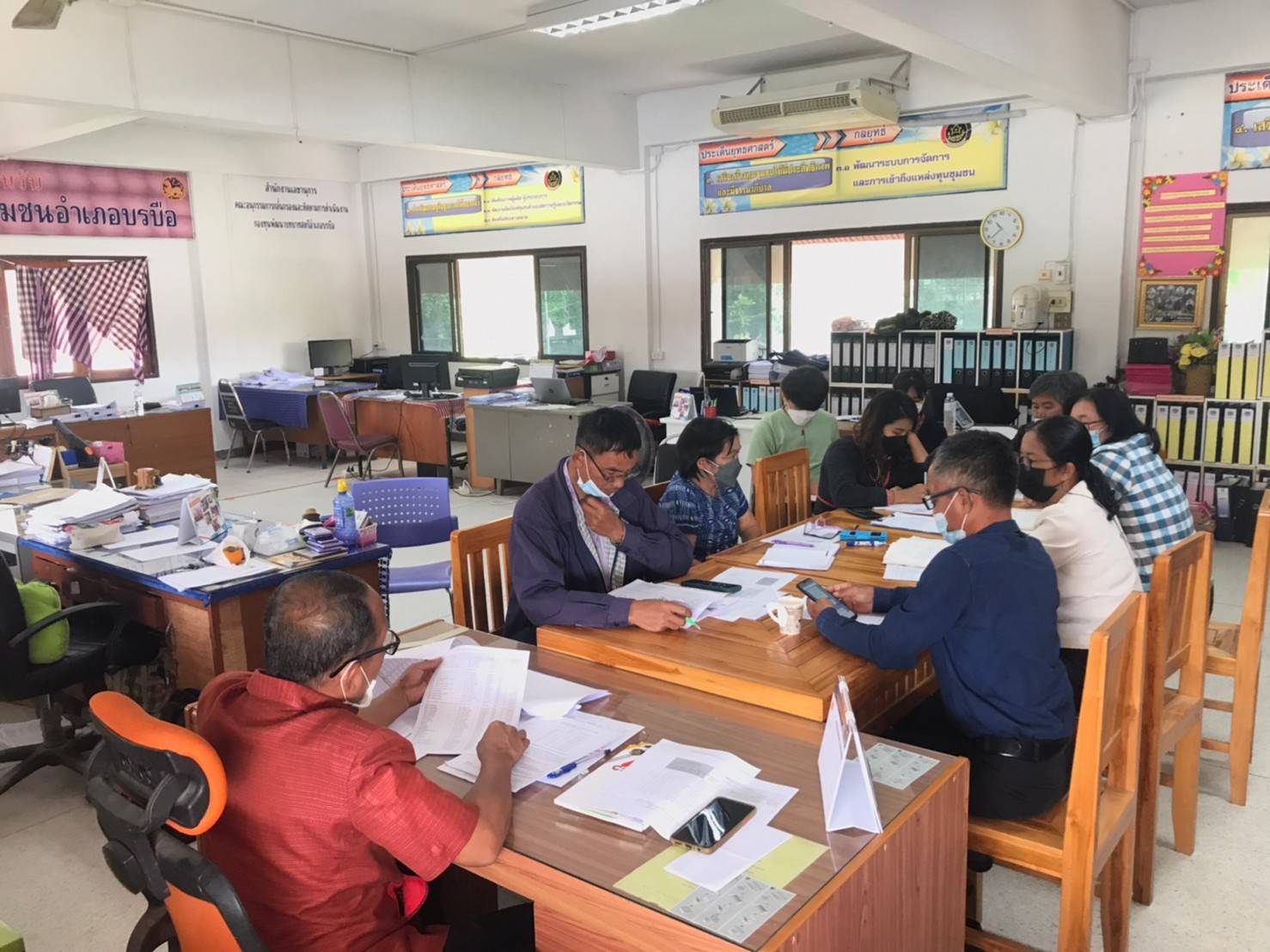สพอ. บรบือ จ.มหาสารคาม “ประชุมเจ้าหน้าที่พัฒนาชุมชนเพื่อขับเคลื่อนงานการพัฒนาชุมชนตามแผนยุทธศาสตร์ฯ ประจำปีงบประมาณ 2565″