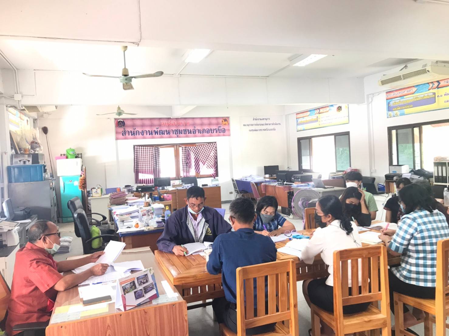 สพอ. บรบือ จ.มหาสารคาม “ประชุมเจ้าหน้าที่พัฒนาชุมชนเพื่อขับเคลื่อนงานการพัฒนาชุมชนตามแผนยุทธศาสตร์ฯ ประจำปีงบประมาณ 2565″
