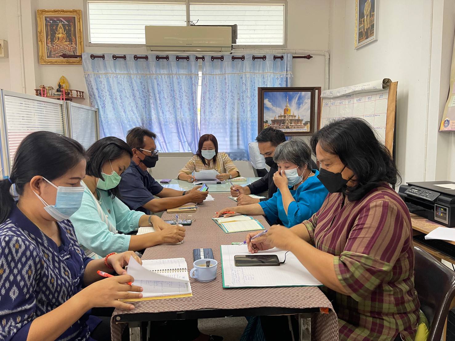 สพอ. เมืองมหาสารคาม จ. มหาสารคาม “จัดประชุมประจำเดือน”