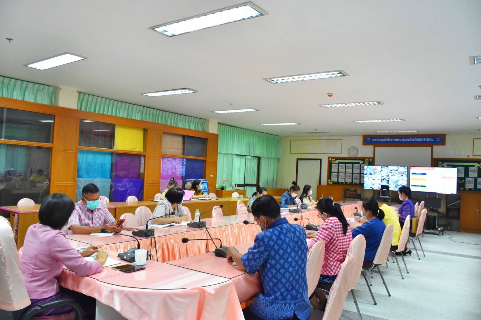 พช.มหาสารคาม ร่วมประชุมรับมอบนโยบาย และแนวทางการดำเนินงานพัฒนาชุมชน ประจำปีงบประมาณ พ.ศ. 2565