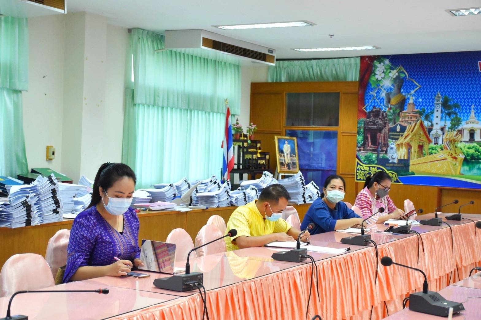 พช.มหาสารคาม ร่วมประชุมรับมอบนโยบาย และแนวทางการดำเนินงานพัฒนาชุมชน ประจำปีงบประมาณ พ.ศ. 2565
