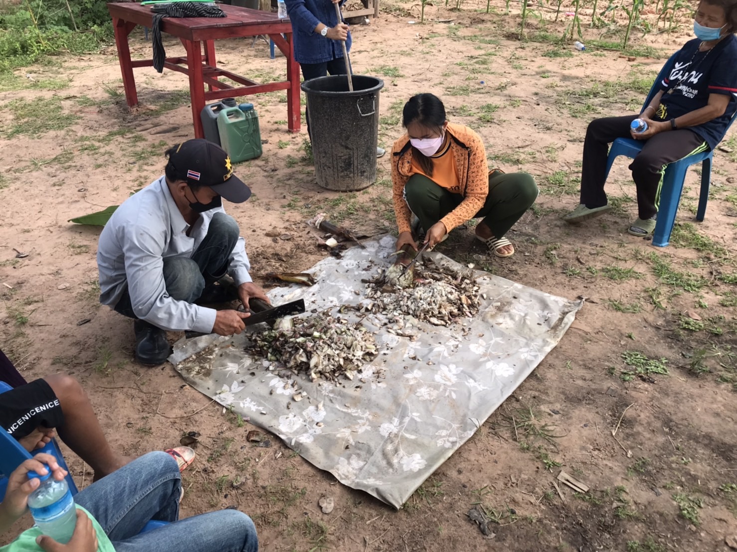 สพอ.นาดูน จ.มหาสารคาม ร่วมกับครัวเรือนต้นแบบ ภาคี เครือข่าย จัดกิจกรรมเอามื้อสามัคคี ณ แปลงโคกหนองนา