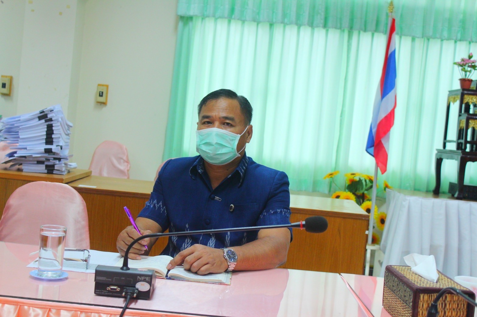 พช.มหาสารคาม รับมอบนโยบายอธิบดีกรมการพัฒนาชุมชน ขับเคลื่อนงานพัฒนาชุมชน ประจำปี 2565 ผ่านการประชุมทางไกล (Video Conference)