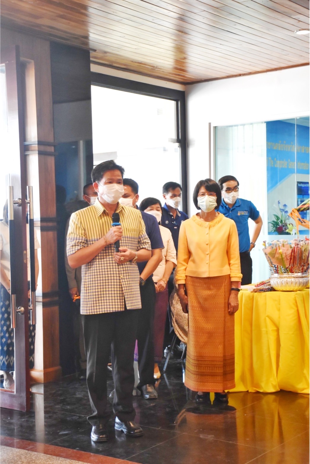 พช.มหาสารคาม ร่วมพิธีจัดตั้งกองผ้าป่าสนับสนุนโครงการทุนเล่าเรียนหลวงสำหรับพระสงฆ์ไทย ระดับจังหวัด