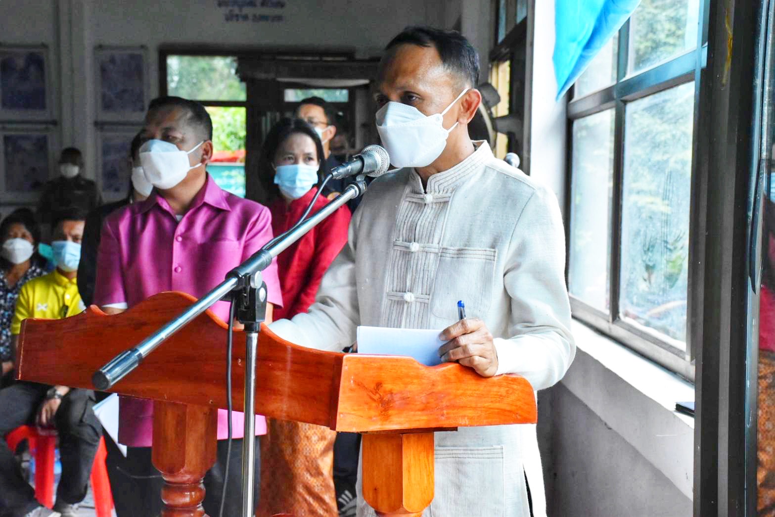 ผู้ตรวจราชการกรมการพัฒนาชุมชน ลงพื้นที่ จ.มหาสารคาม ร่วมกับคณะสมาชิกวุฒิสภาเพื่อรับฟังปัญหาความเดือดร้อนของประชาชน ตามโครงการวุฒิสภาพบประชาชนในพื้นที่ภาคตะวันออกเฉียงเหนือ (ตอนบน)