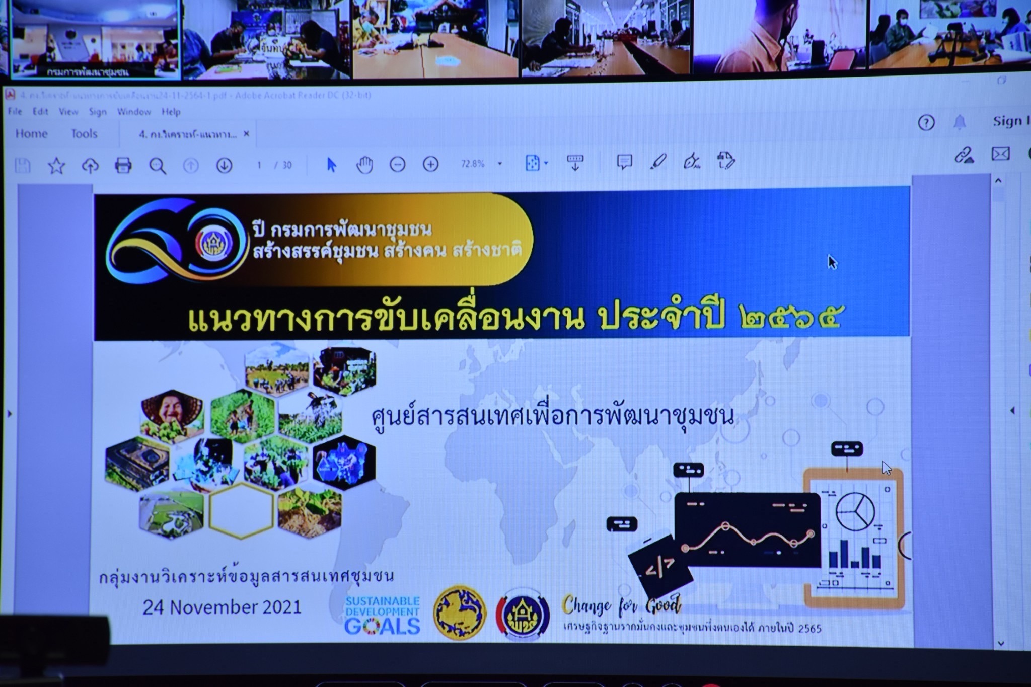 ?พช.มหาสารคามร่วมประชุมเตรียมความพร้อมการขับเคลื่อนงานตามภารกิจศูนย์สารสนเทศฯ กรมการพัฒนาชุมชน ผ่านระบบ Cisco Webex Meeting