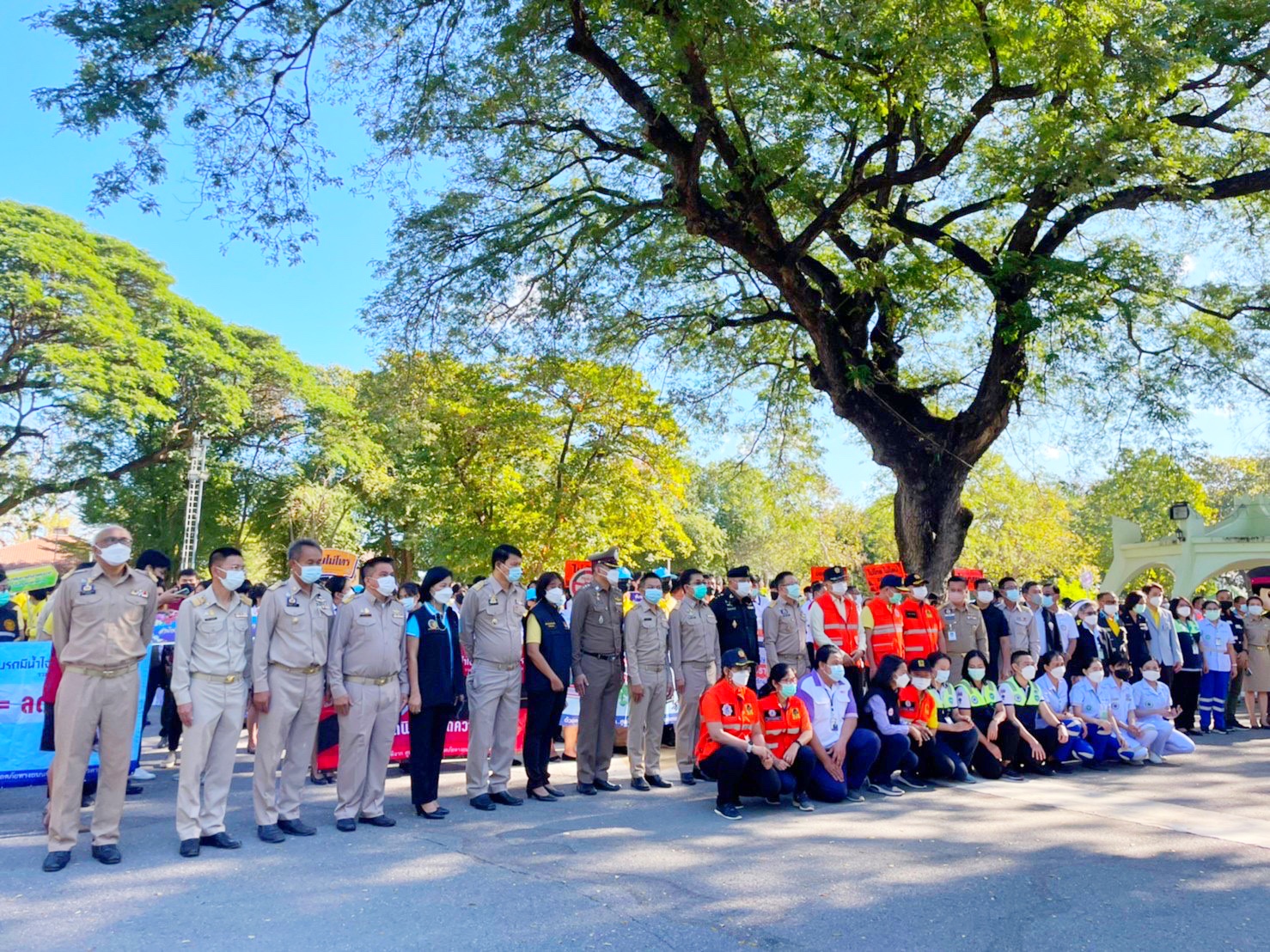 ??พช.มหาสารคาม ร่วมพิธีเปิดศูนย์ปฏิบัติการป้องกันและลดอุบัติเหตุทางถนนช่วงเทศกาลปีใหม่