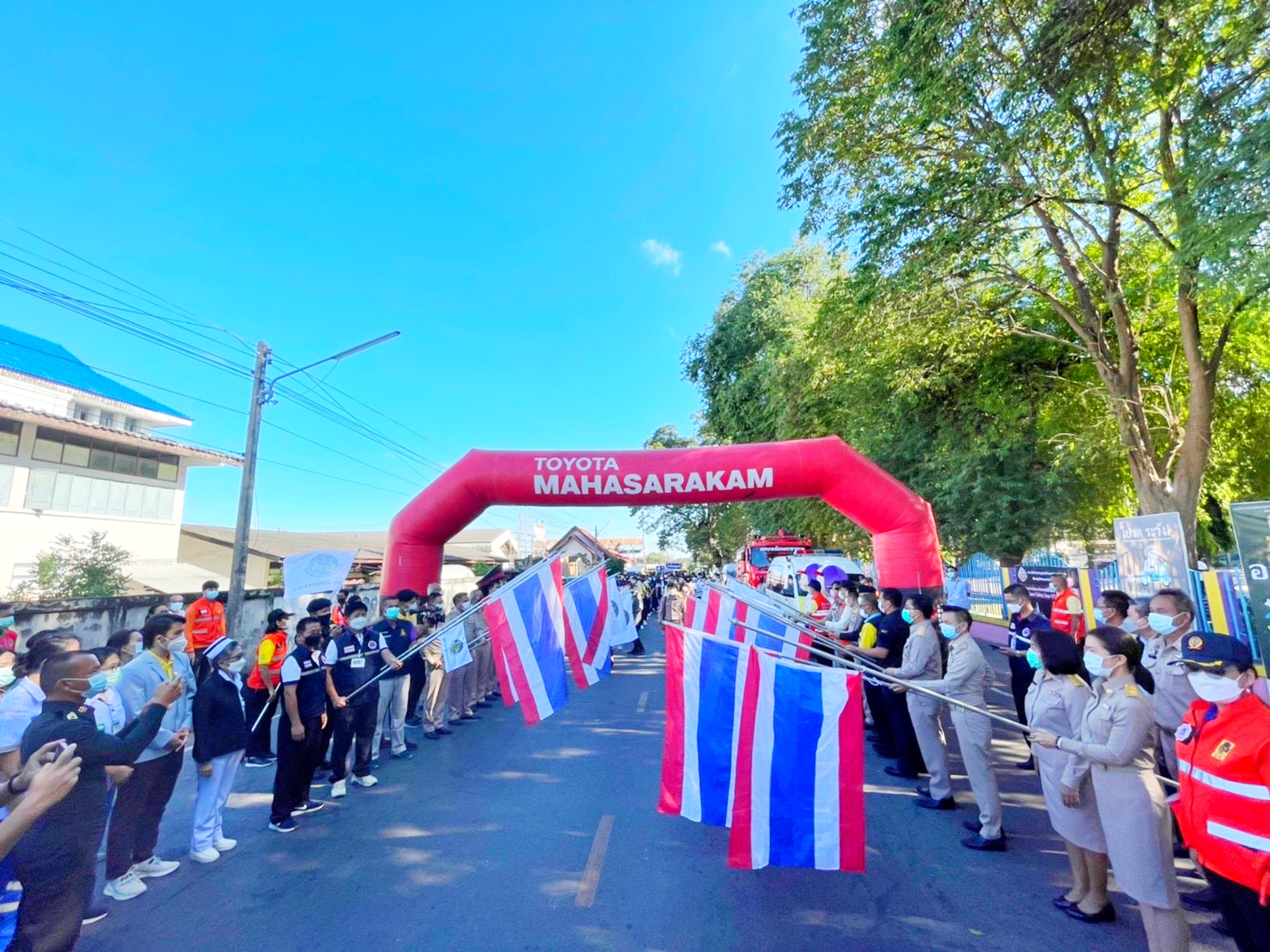 ??พช.มหาสารคาม ร่วมพิธีเปิดศูนย์ปฏิบัติการป้องกันและลดอุบัติเหตุทางถนนช่วงเทศกาลปีใหม่
