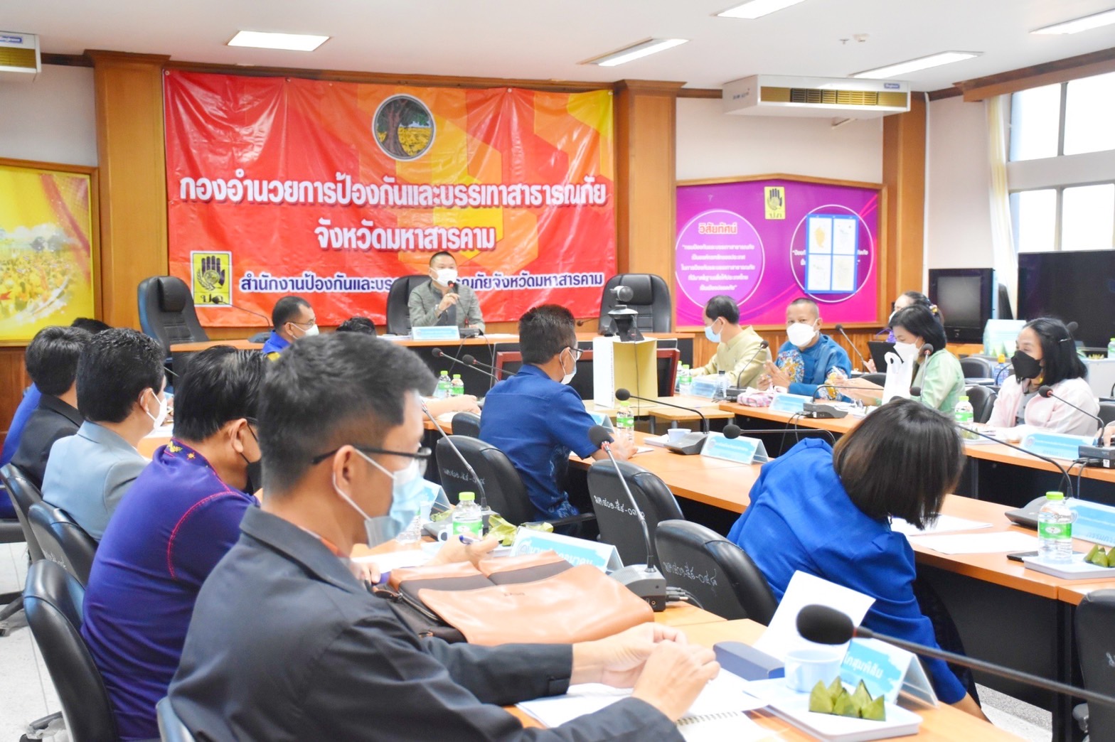 จังหวัดมหาสารคาม ระดมความคิดชูเสน่ห์ผ้าไทย จัดงานเส้นสายลายผ้า ในงานประเพณีบุญเบิกฟ้าและงานกาชาดจังหวัดมหาสารคาม ประจำปี ๒๕๖๕
