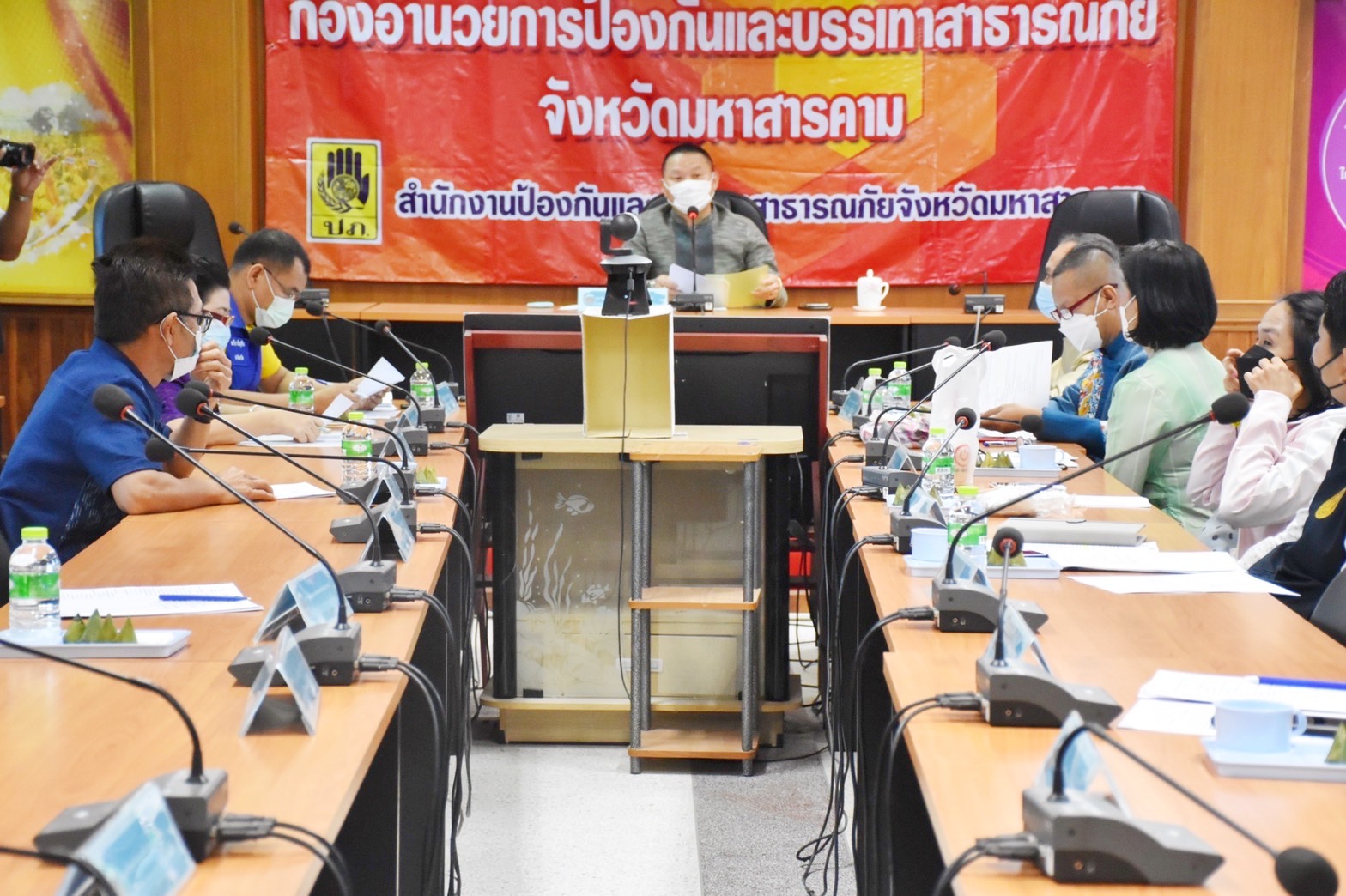 จังหวัดมหาสารคาม ระดมความคิดชูเสน่ห์ผ้าไทย จัดงานเส้นสายลายผ้า ในงานประเพณีบุญเบิกฟ้าและงานกาชาดจังหวัดมหาสารคาม ประจำปี ๒๕๖๕