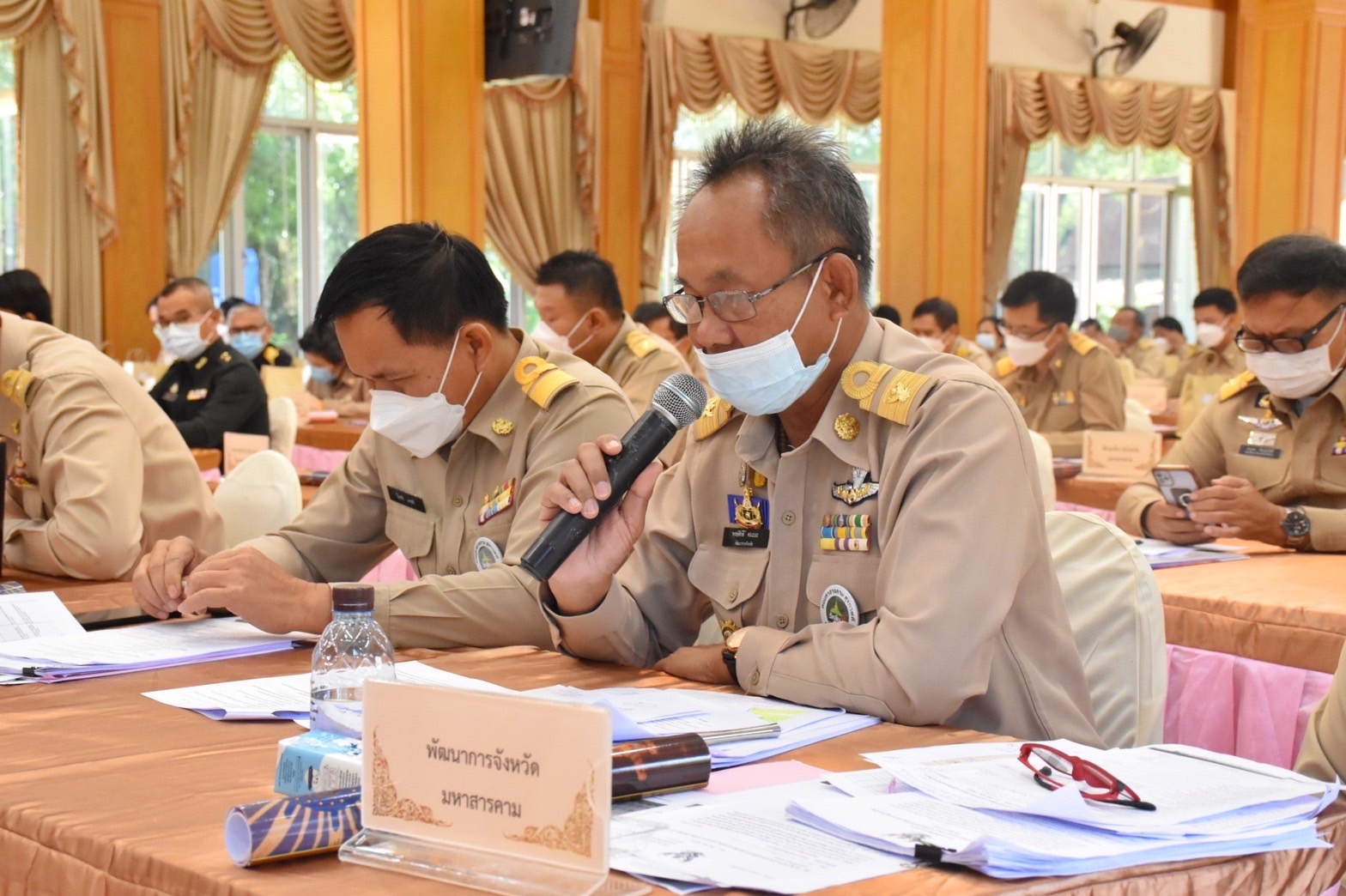 ?? จังหวัดมหาสารคาม ประกาศเจตนารมณ์ในการขับเคลื่อนการขจัดความยากจนและ พัฒนาคนทุกช่วงวัยอย่างยั่งยืนตามหลักปรัชญาของเศรษฐกิจพอเพียง