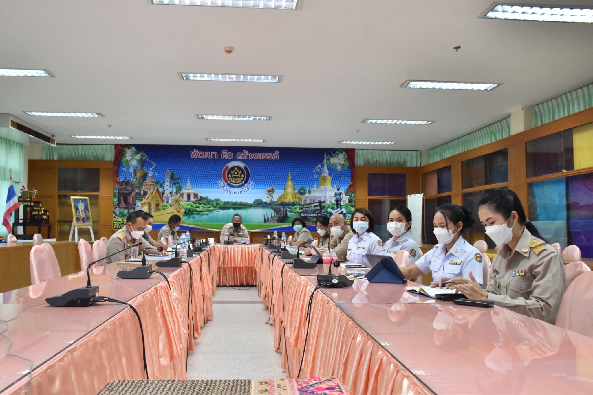 พช.มหาสารคามร่วมการประชุมกรมการพัฒนาชุมชน ครั้งที่ 1/2565 ผ่านระบบ (Video Conference)