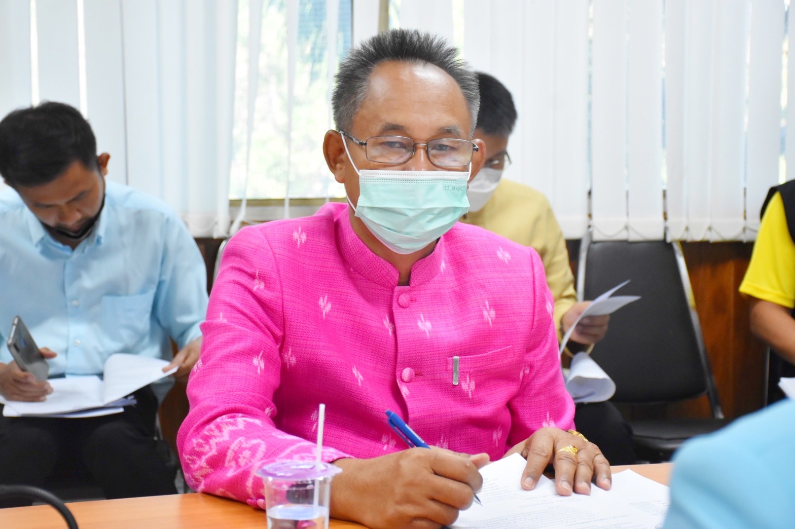 พัฒนาการจังหวัดมหาสารคาม เข้าร่วมประชุมกองอำนวยการป้องกันและบรรเทาสาธารณภัยจังหวัดมหาสารคาม