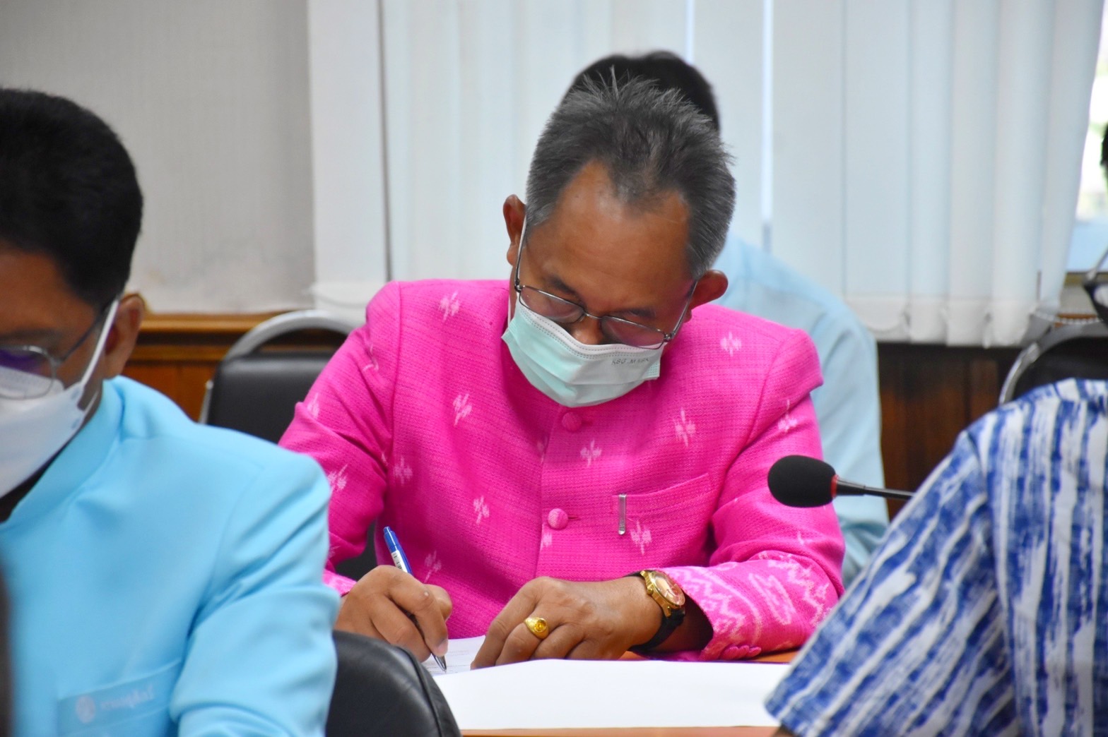 พัฒนาการจังหวัดมหาสารคาม เข้าร่วมประชุมกองอำนวยการป้องกันและบรรเทาสาธารณภัยจังหวัดมหาสารคาม