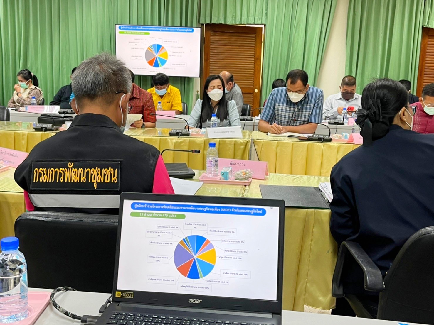 นายสุพจน์ ยศสิงห์คำ ผู้ตรวจราชการกระทรวงมหาดไทย และคณะ ติดตามการดำเนินงานโครงการของจังหวัดมหาสารคาม พร้อมลงพื้นที่ติดตามผลการดำเนินงานโครงการพัฒนาพื้นที่ต้นแบบการพัฒนาคุณภาพชีวิตตามหลักทฤษฎีใหม่ ประยุกต์สู่ “โคก หนอง นา โมเดล”พื้นที่จังหวัดมหาสารคาม