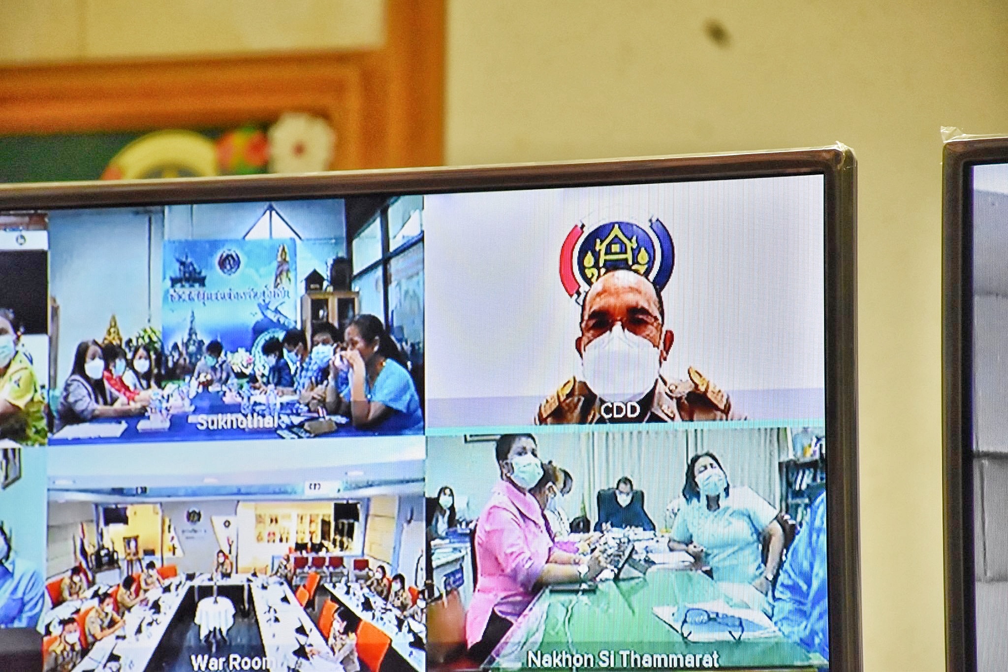 พช.มหาสารคามร่วมการประชุมกรมการพัฒนาชุมชน ครั้งที่ 2/2565 ผ่านระบบ (Video Conference และ TV พช.)