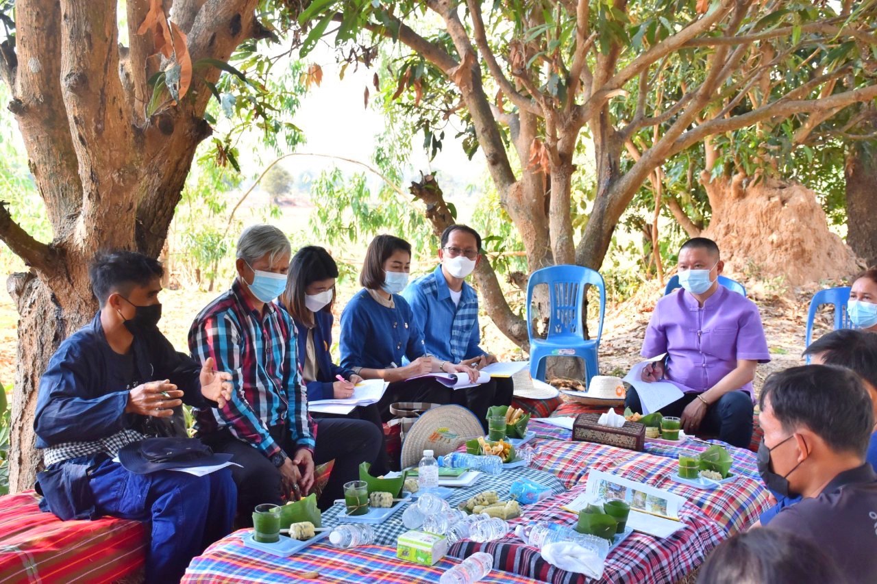 พช.มหาสารคาม “ประกวดครัวเรือนต้นแบบ โคก หนอง นา พัฒนาชุมชนจังหวัดมหาสารคาม ประจำปี 2565” ณ แปลงครัวเรือนต้นแบบ โคก หนอง นา พัฒนชุมชน (ขนาด 3 ไร่)  นายวีระ ปุยสุวรรณ หมู่ที่ 3 ตำบลบ้านกู่ อำเภอยางสีสุราช จังหวัดมหาสารคาม