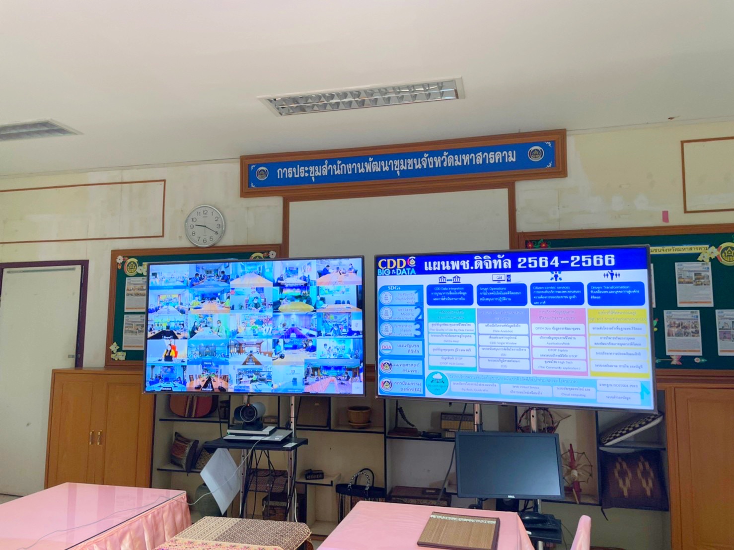 พช.มหาสารคามร่วมประชุมสร้างความรู้ ความข้าใจการพัฒนาและการใช้ประโยชน์ Big Data กรมการพัฒนาชุมชน (ผ่านระบบประชุมทางไกลVideo Conference และ TV พช.)