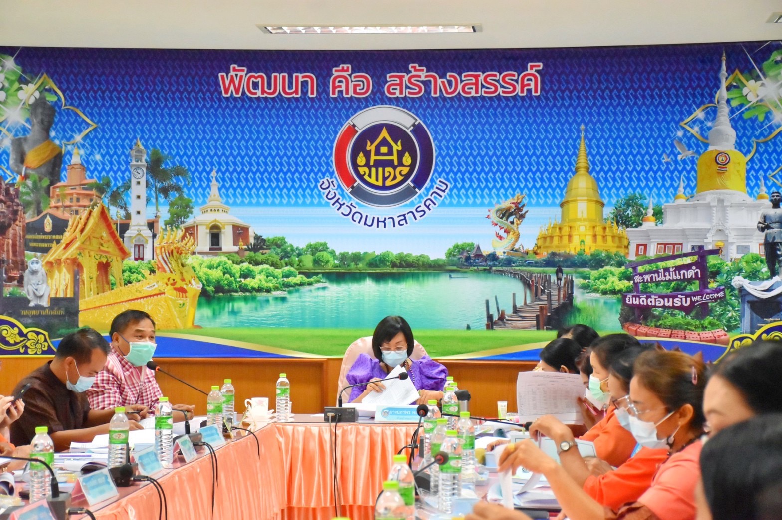 สำนักงานเลขานุการคณะอนุกรรมการบริหารกองทุนพัฒนาบทบาทสตรีจังหวัดมหาสารคาม จัดประชุมคณะทำงานขับเคลื่อนกองทุนพัฒนาบทบาสตรีจังหวัดมหาสารคาม ครั้งที่ 2/2565