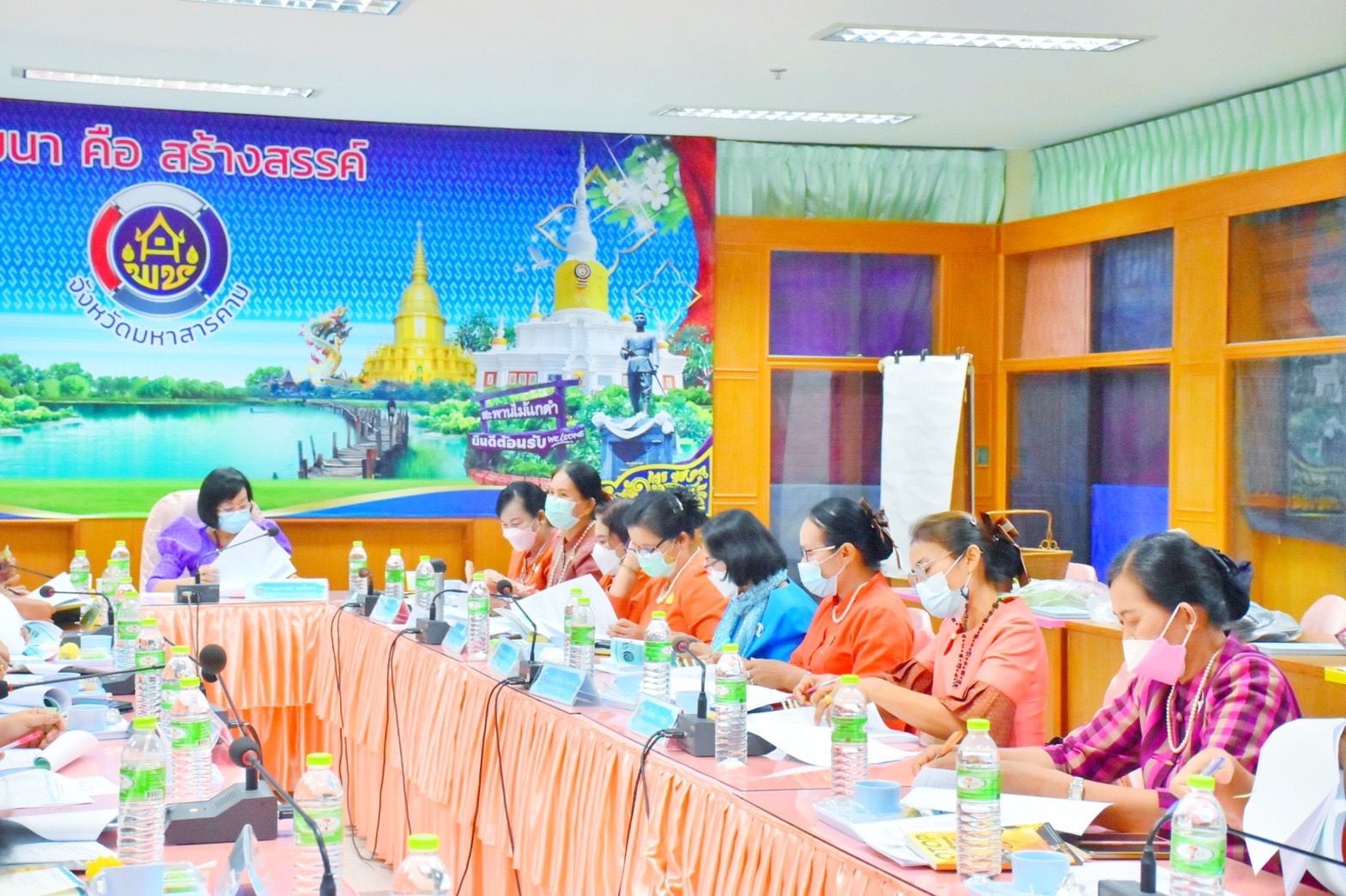 สำนักงานเลขานุการคณะอนุกรรมการบริหารกองทุนพัฒนาบทบาทสตรีจังหวัดมหาสารคาม จัดประชุมคณะทำงานขับเคลื่อนกองทุนพัฒนาบทบาสตรีจังหวัดมหาสารคาม ครั้งที่ 2/2565