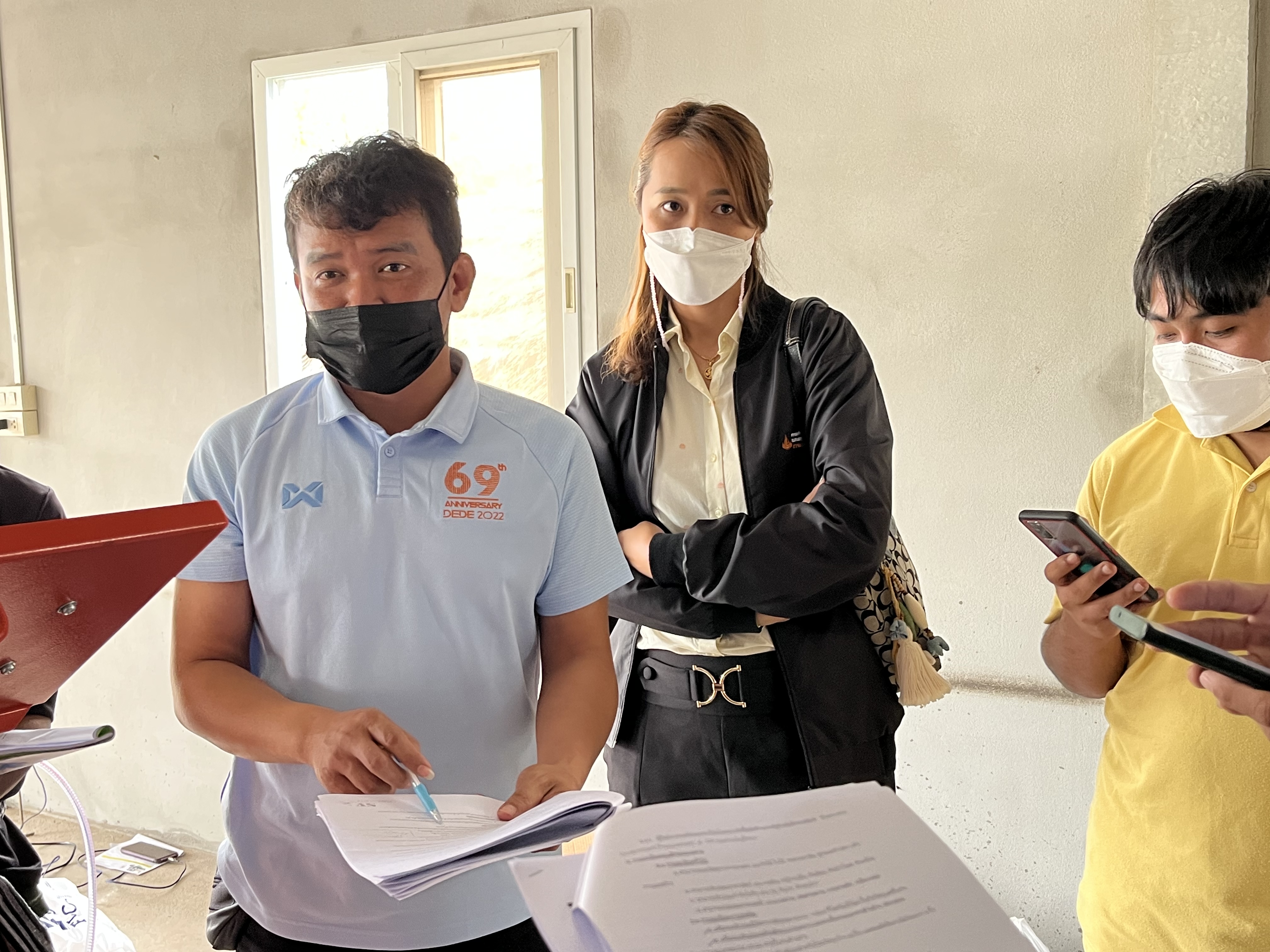 พช.มหาสารคามลงพื้นที่ตรวจรับครุภัณฑ์การเกษตร เพื่อสนับสนุนการดำเนินงานพัฒนาพื้นที่เรียนรู้ชุมชนต้นแบบการพัฒนาคุณภาพชีวิต (CLM) จ.มหาสารคาม