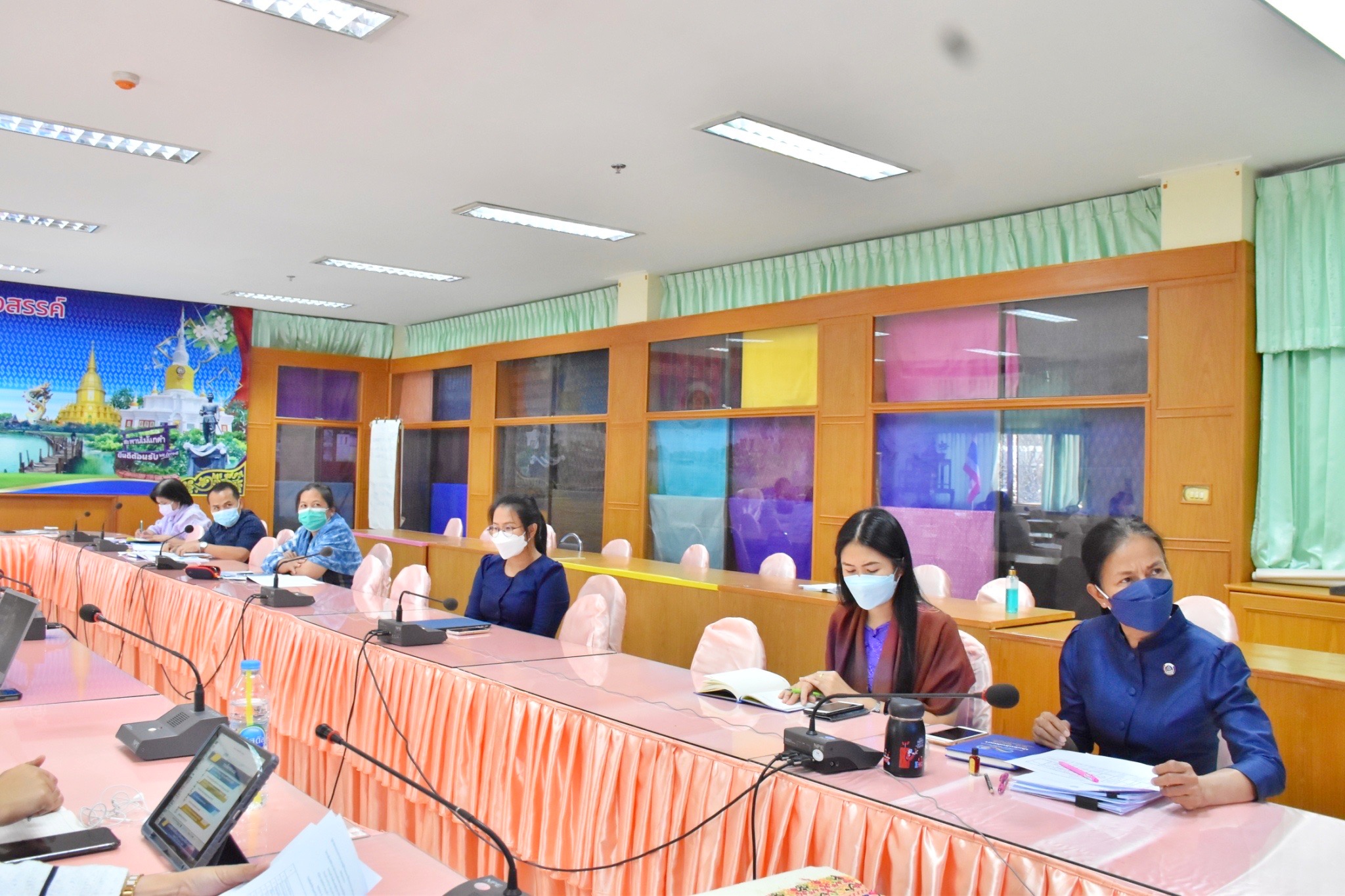 พช.มหาสารคามร่วมการประชุมกรมการพัฒนาชุมชน ครั้งที่ 2/2565 ผ่านระบบ (Video Conference และ TV พช.)