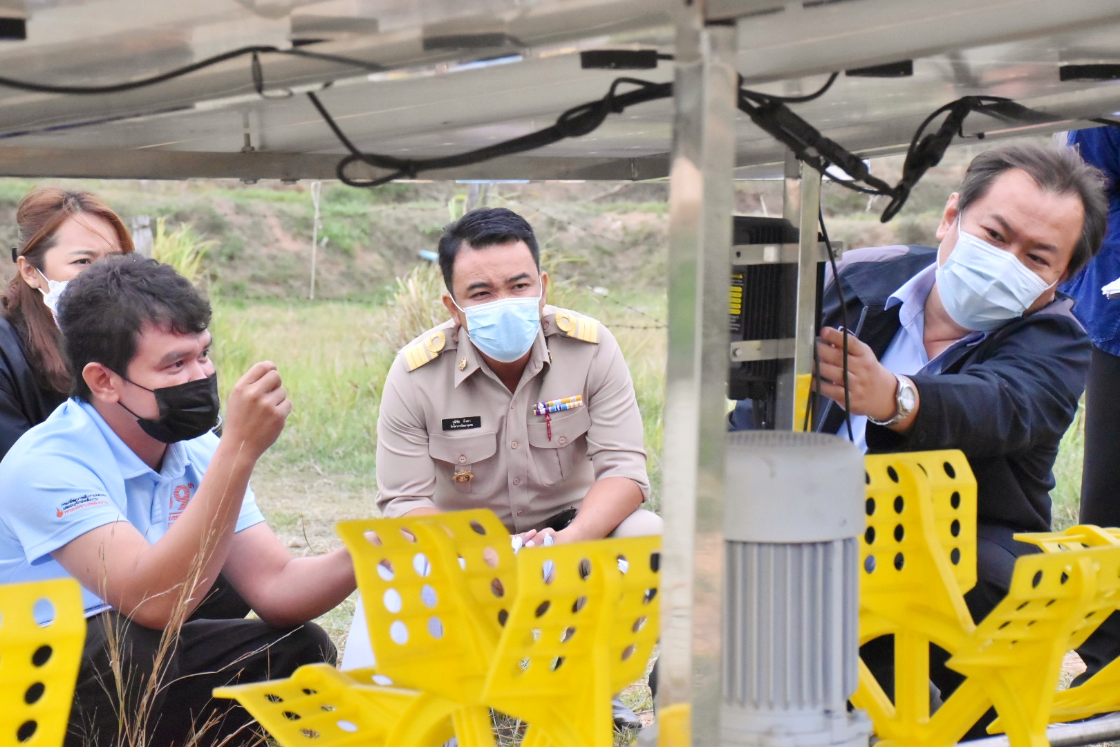 พช.มหาสารคามลงพื้นที่ตรวจรับครุภัณฑ์การเกษตร เพื่อสนับสนุนการดำเนินงานพัฒนาพื้นที่เรียนรู้ชุมชนต้นแบบการพัฒนาคุณภาพชีวิต (CLM) จ.มหาสารคาม