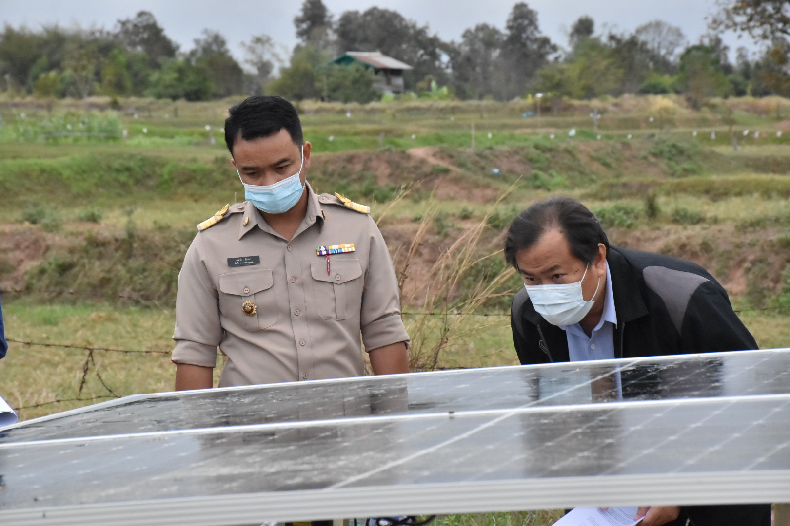 พช.มหาสารคามลงพื้นที่ตรวจรับครุภัณฑ์การเกษตร เพื่อสนับสนุนการดำเนินงานพัฒนาพื้นที่เรียนรู้ชุมชนต้นแบบการพัฒนาคุณภาพชีวิต (CLM) จ.มหาสารคาม