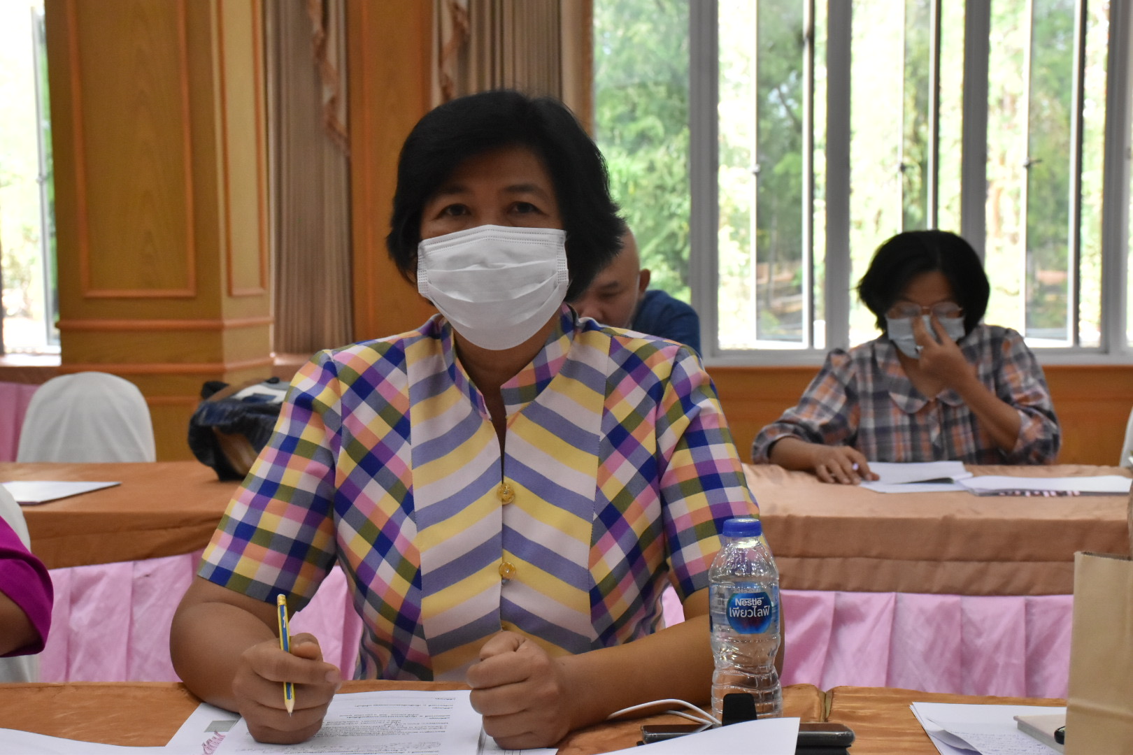 พช.มหาสารคามประชุมประจำเดือนสำนักงานพัฒนาชุมชนจังหวัดมหาสารคาม ครั้งที่ ๓/๒๕๖๕