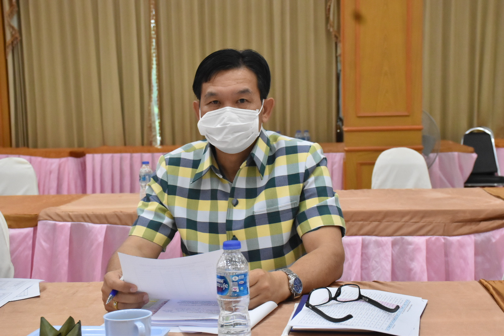 พช.มหาสารคามประชุมประจำเดือนสำนักงานพัฒนาชุมชนจังหวัดมหาสารคาม ครั้งที่ ๓/๒๕๖๕