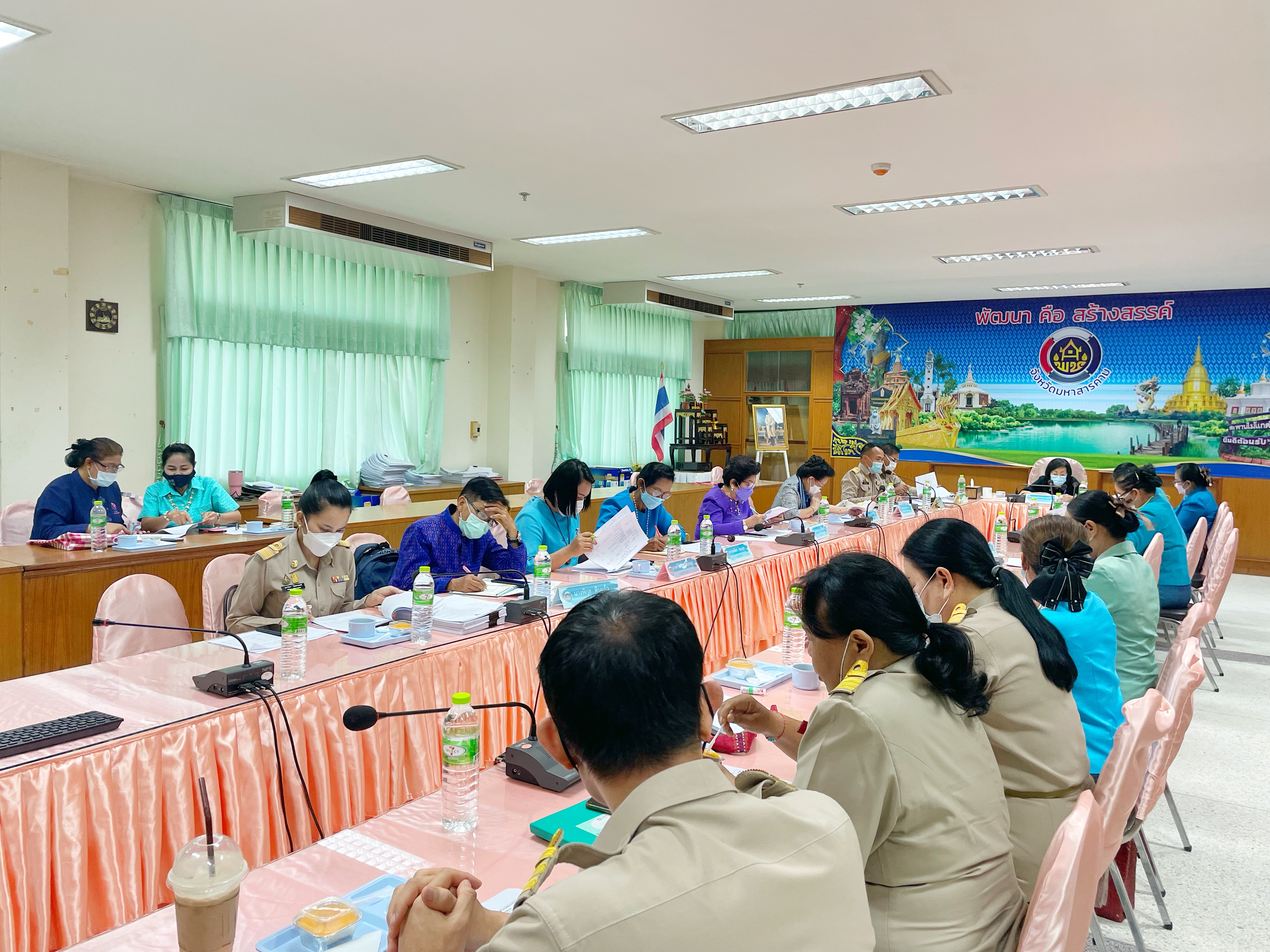 สำนักงานเลขานุการคณะอนุกรรมการบริหารกองทุนพัฒนาบทบาทสตรีจังหวัดมหาสารคามจัดประชุมคณะทำงานขับเคลื่อนกองทุนพัฒนาบทบาสตรีจังหวัดมหาสารคาม ครั้งที่ 3/2565