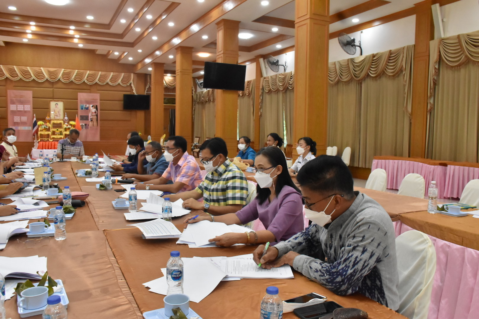 พช.มหาสารคามประชุมประจำเดือนสำนักงานพัฒนาชุมชนจังหวัดมหาสารคาม ครั้งที่ ๓/๒๕๖๕