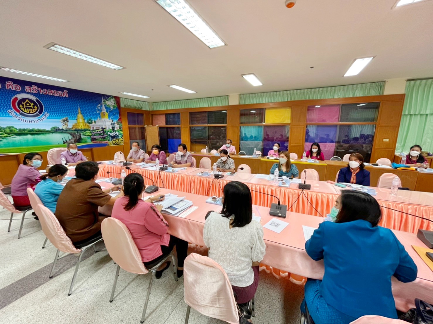 พช.มหาสารคามประชุมคณะทำงานด้านการพัฒนาเศรษฐกิจฐานรากและประชารัฐจังหวัดมหาสารคาม (E๓) และผู้เกี่ยวข้องครั้งที่ ๑ / ๒๕๖๕