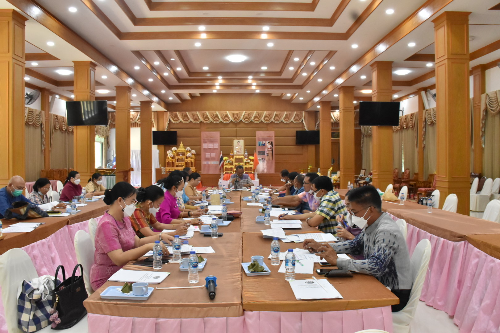 พช.มหาสารคามประชุมประจำเดือนสำนักงานพัฒนาชุมชนจังหวัดมหาสารคาม ครั้งที่ ๓/๒๕๖๕