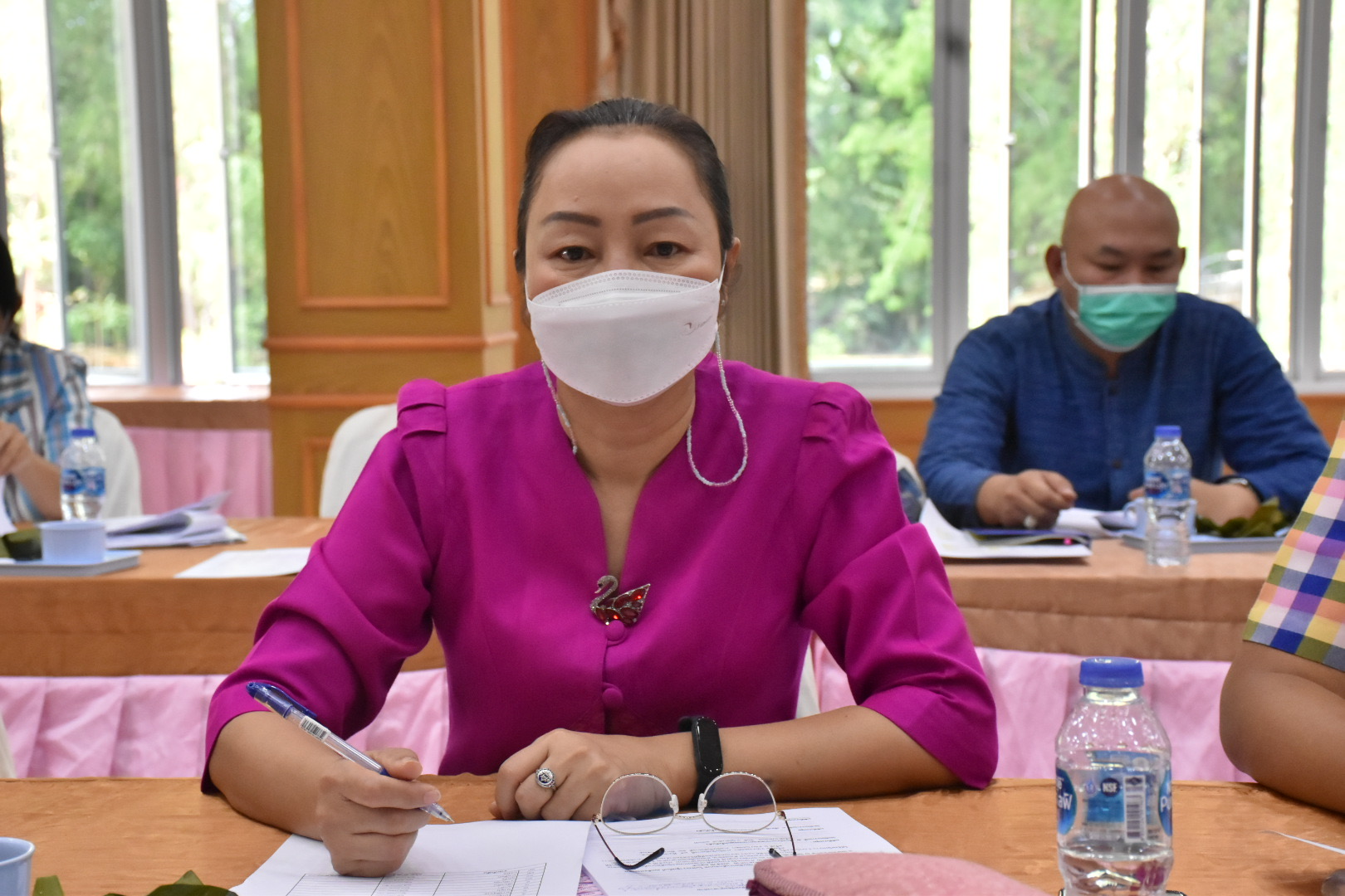 พช.มหาสารคามประชุมประจำเดือนสำนักงานพัฒนาชุมชนจังหวัดมหาสารคาม ครั้งที่ ๓/๒๕๖๕