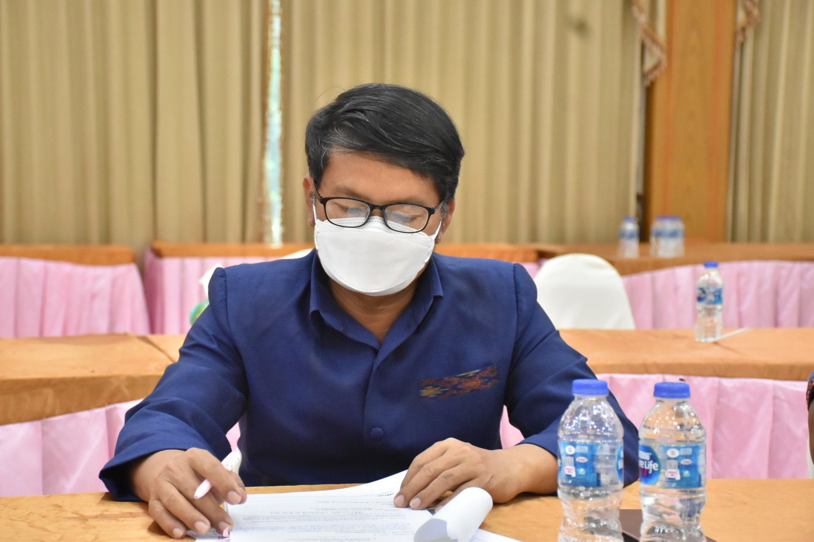 พช.มหาสารคามประชุมประจำเดือนสำนักงานพัฒนาชุมชนจังหวัดมหาสารคาม ครั้งที่ ๓/๒๕๖๕