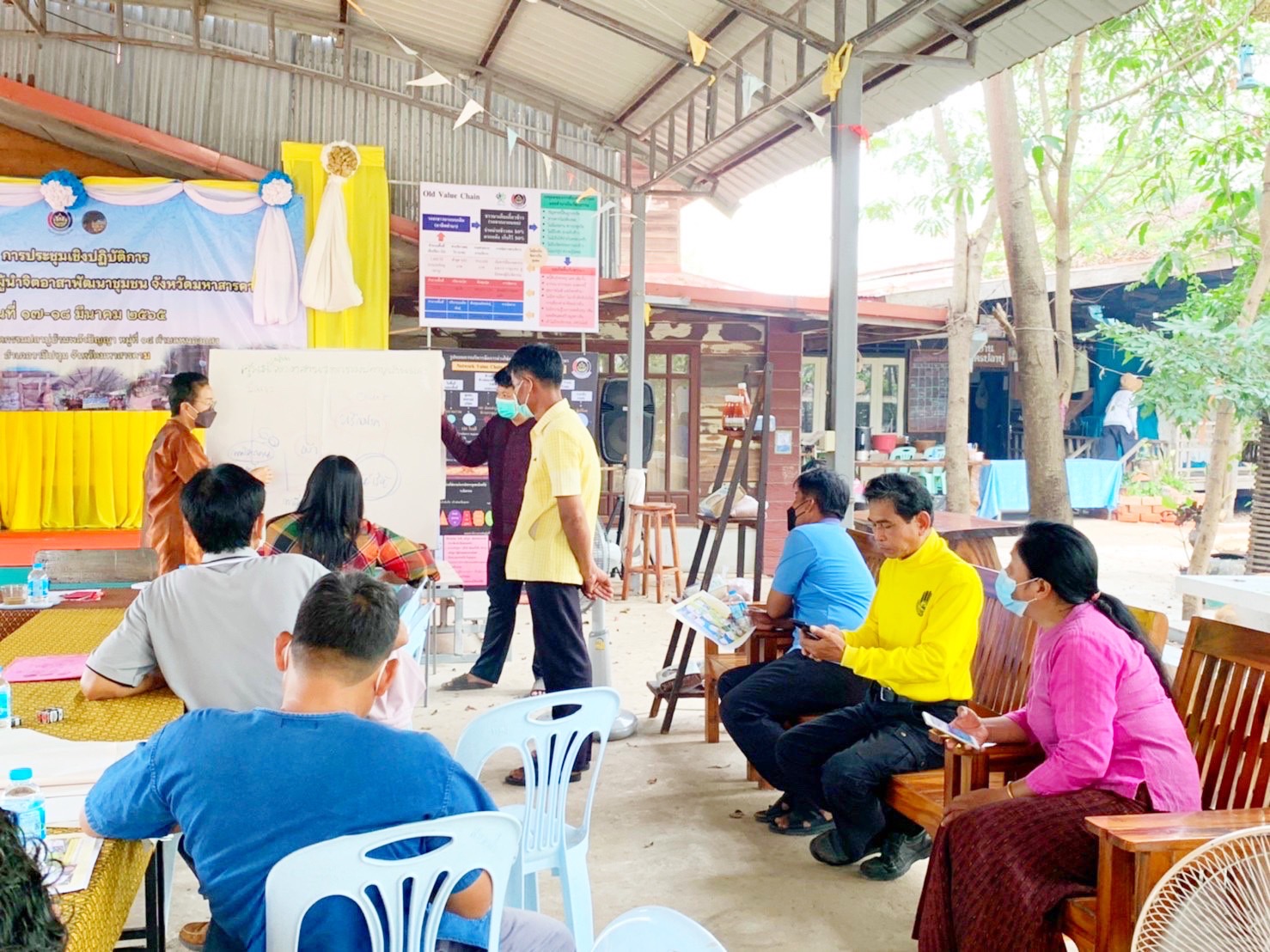 พช.มหาสารคาม สร้างพลังชุมชน จัดประชุมเชิงปฏิบัติการการขับเคลื่อนศูนย์ผู้นำจิตอาสาพัฒนาชุมชน