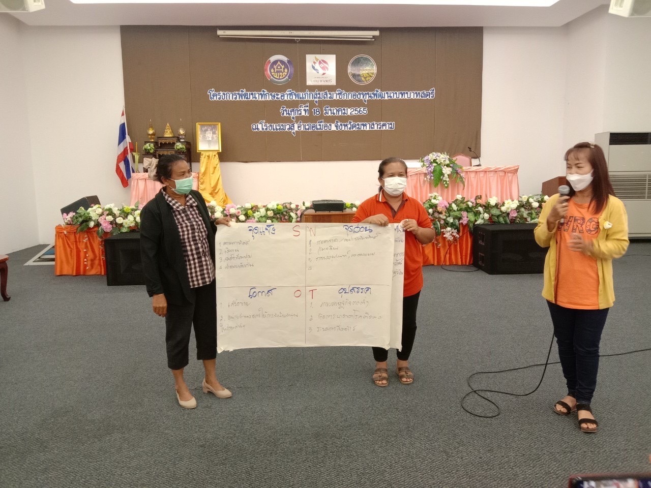 พช.มหาสารคาม ดำเนินโครงการพัฒนาทักษะอาชีพแก่กลุ่มสมาชิกกองทุนพัฒนาบทบาทสตรี