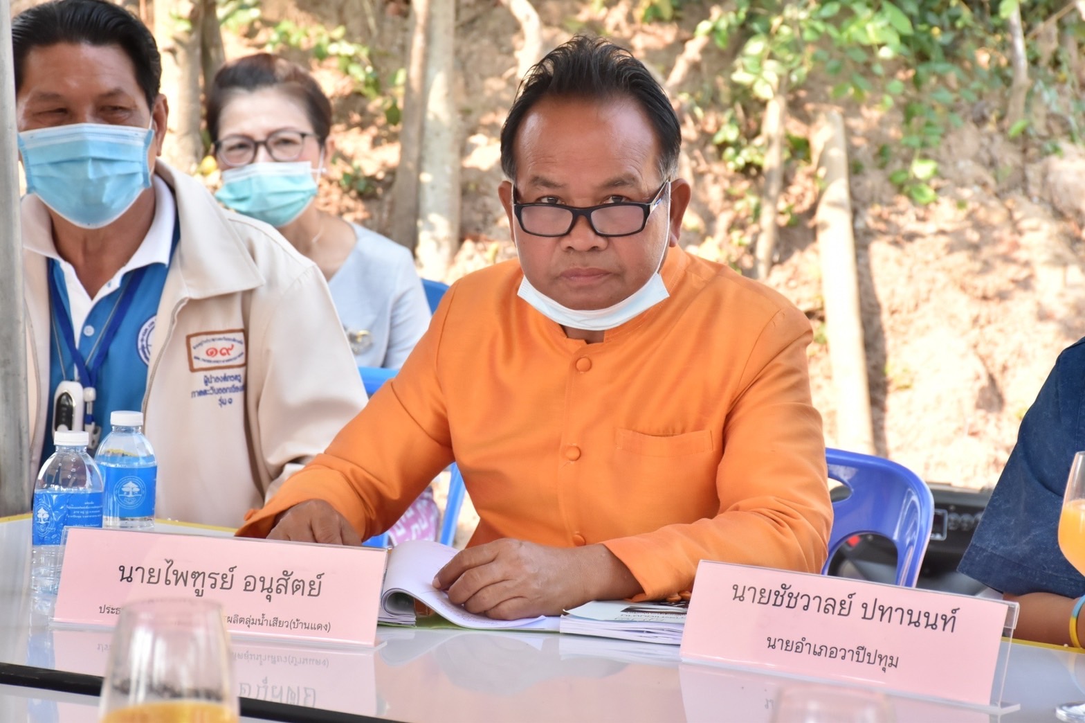 รองอธิบดี พช.(นายสุรศักดิ์ อักษรกุล) พร้อมคณะ ติดตามการดำเนินงานกลุ่มออมทรัพย์เพื่อการผลิต พื้นที่จังหวัดมหาสารคาม