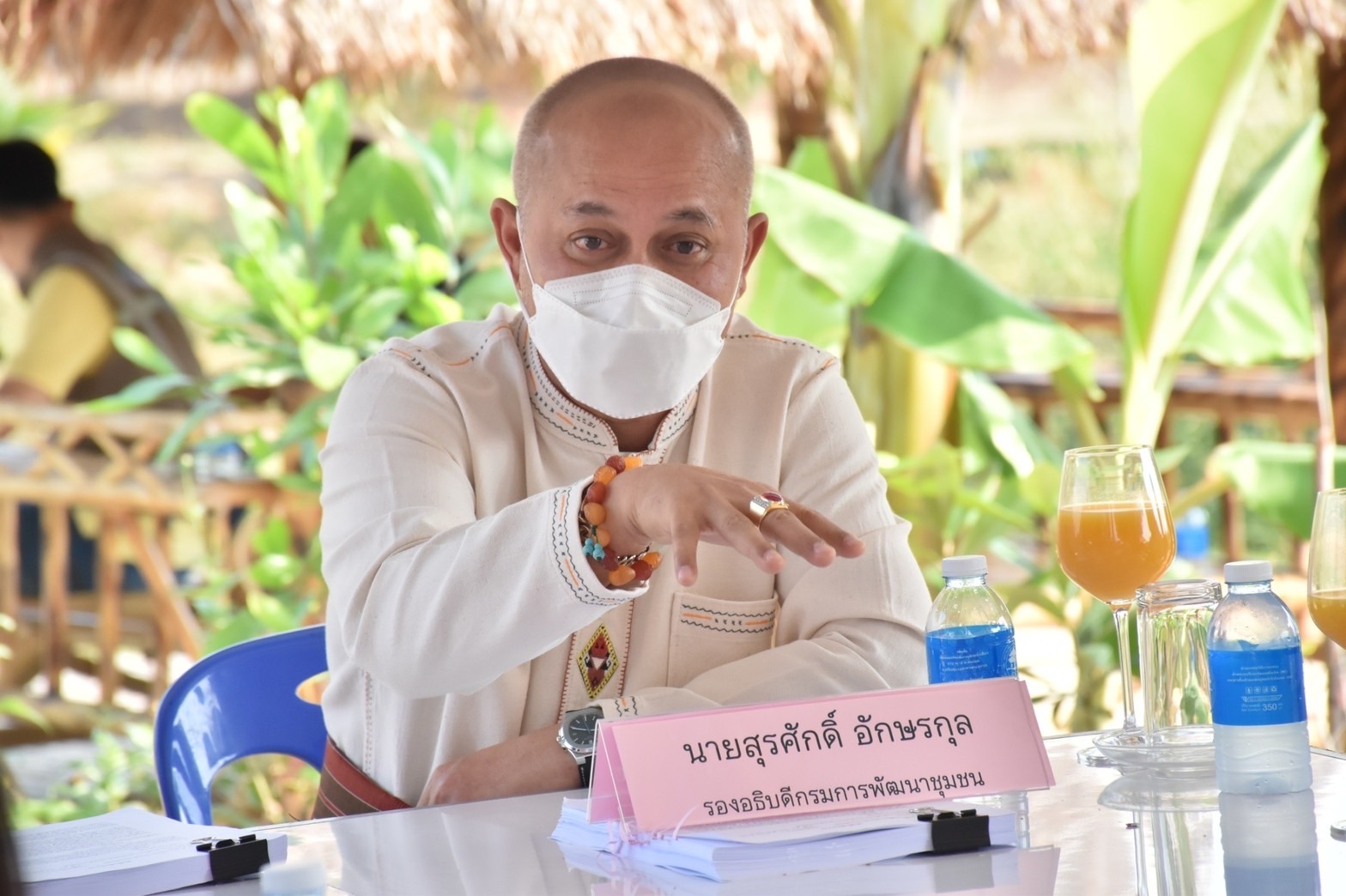 รองอธิบดี พช.(นายสุรศักดิ์ อักษรกุล) พร้อมคณะ ติดตามการดำเนินงานกลุ่มออมทรัพย์เพื่อการผลิต พื้นที่จังหวัดมหาสารคาม