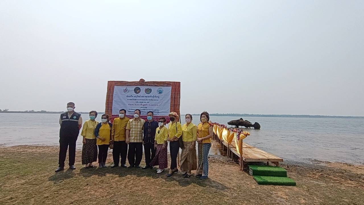 พช.มหาสารคาม ร่วมกับ บริษัทประชารัฐรักสามัคคีมหาสารคาม (วิสาหกิจเพื่อสังคม) จำกัด จัดกิจกรรมปล่อยพันธุ์ปลาบู่เพื่อการอนุรักษ์และการขยายพันธุ์ อ่างเก็บน้ำห้วยค้อ อำเภอนาเชือก จังหวัดมหาสารคาม