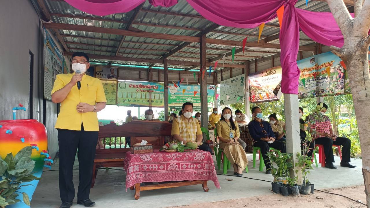 นายธรรมนูญ  แก้วคำ รองผู้ว่าราชการจังหวัดมหาสารคาม เยี่ยมชม ศูนย์ผู้นำจิตอาสาพัฒนาชุมชน ตำบลเขวาไร่ อำเภอนาเชือก