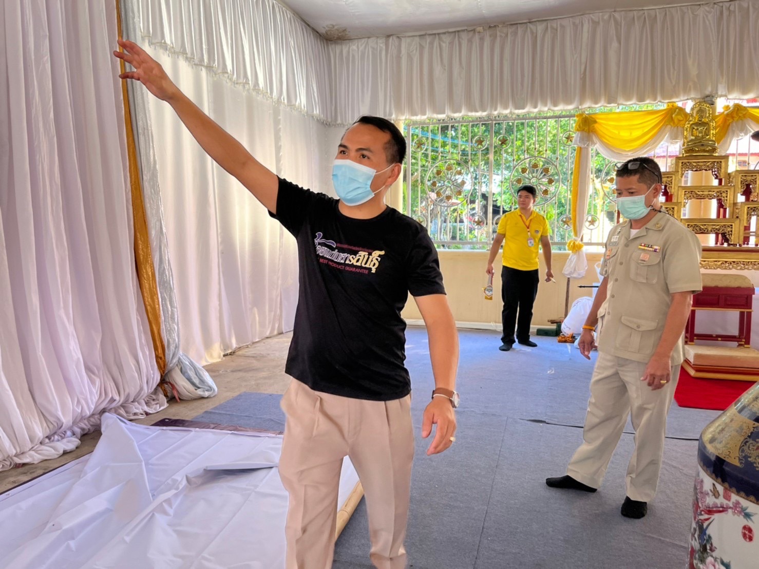 พช.มหาสารคามจัดเตรียมสถานที่ดำเนินโครงการ “ทอดผ้าป่าสมทบกองทุนพัฒนาเด็กชนบท ในพระราชูปถัมภ์ สมเด็จพระเทพรัตนราชสุดาฯ สยามบรมราชกุมารี”