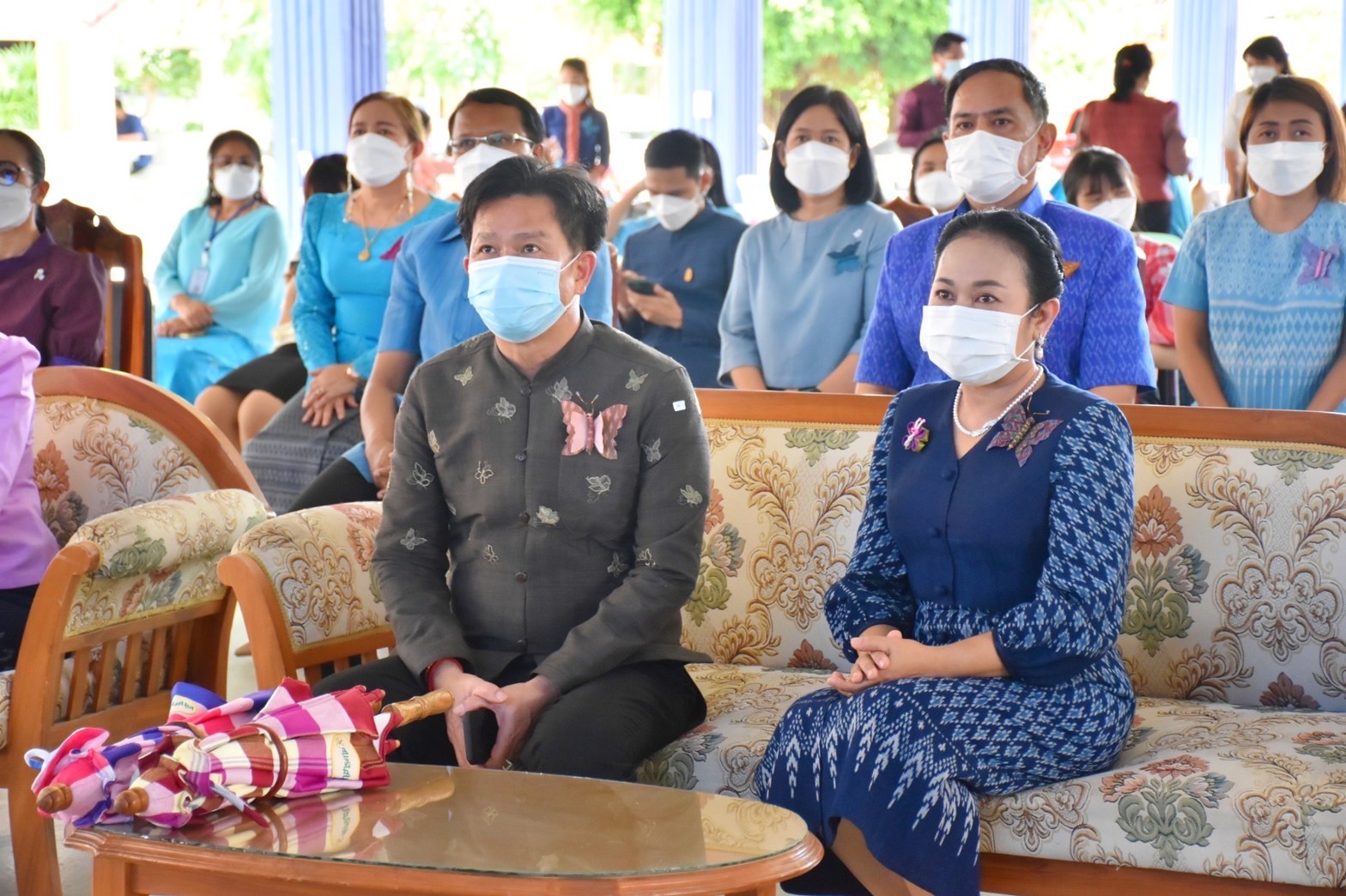จังหวัดมหาสารคาม จัดแถลงข่าวการประดิษฐ์ผีเสื้อเพื่อนำไปประดับในนิทรรศการเฉลิมพระเกียรติ สมเด็จพระนางเจ้าสิริกิติ์ พระบรมราชินีนาถ พระบรมราชชนนีพันปีหลวง เนื่องในโอกาสมหามงคลเฉลิมพระชนมพรรษา 90 พรรษา 12 สิงหาคม 2565