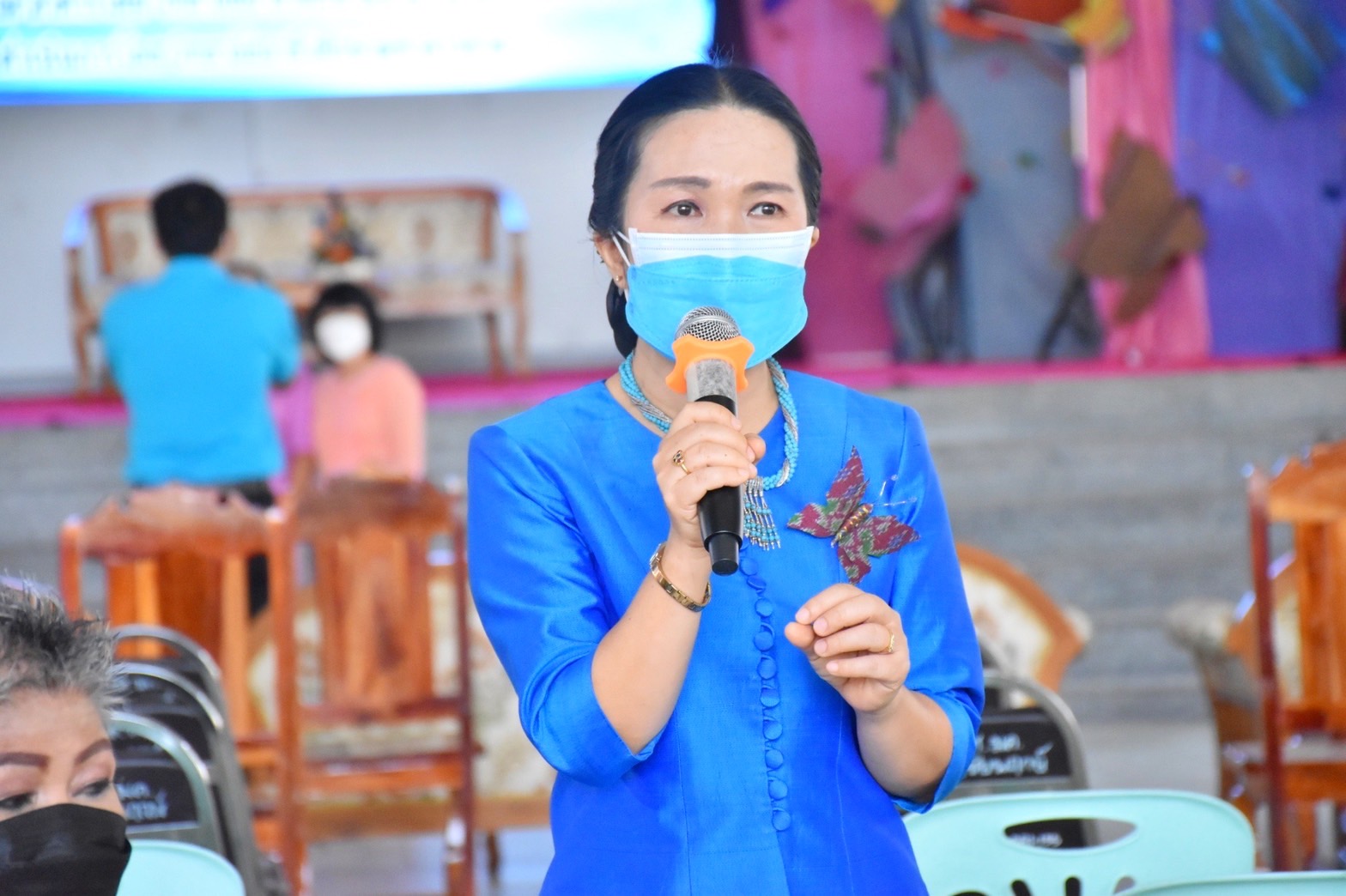 จังหวัดมหาสารคาม จัดแถลงข่าวการประดิษฐ์ผีเสื้อเพื่อนำไปประดับในนิทรรศการเฉลิมพระเกียรติ สมเด็จพระนางเจ้าสิริกิติ์ พระบรมราชินีนาถ พระบรมราชชนนีพันปีหลวง เนื่องในโอกาสมหามงคลเฉลิมพระชนมพรรษา 90 พรรษา 12 สิงหาคม 2565