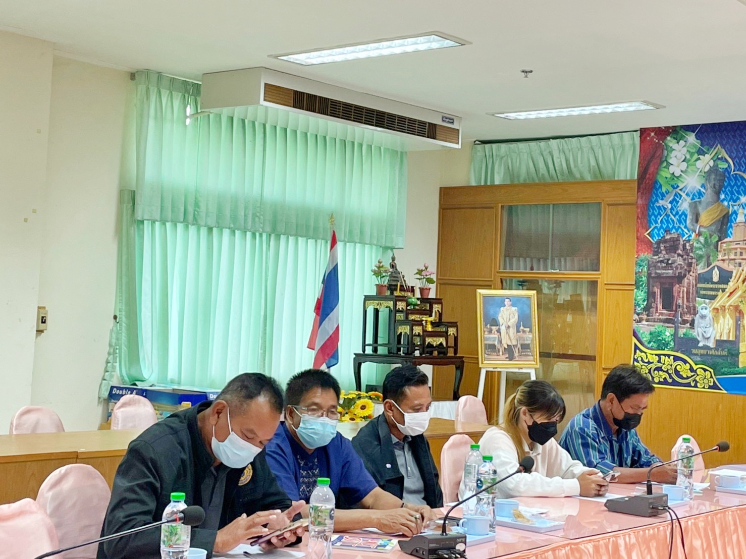 พช.มหาสารคามประชุมการจัดตั้งคณะกรรมการเครือข่าย โคก หนอง นา พัฒนาชุมชน จังหวัดมหาสารคาม ครั้งที่ ๑/๒๕๖๕