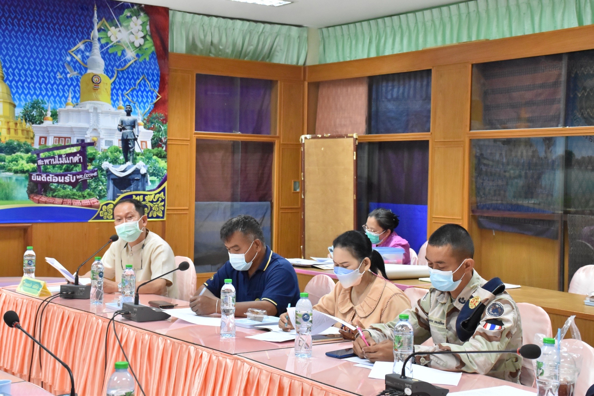 พช.มหาสารคามประชุมการจัดตั้งคณะกรรมการเครือข่าย โคก หนอง นา พัฒนาชุมชน จังหวัดมหาสารคาม ครั้งที่ ๑/๒๕๖๕