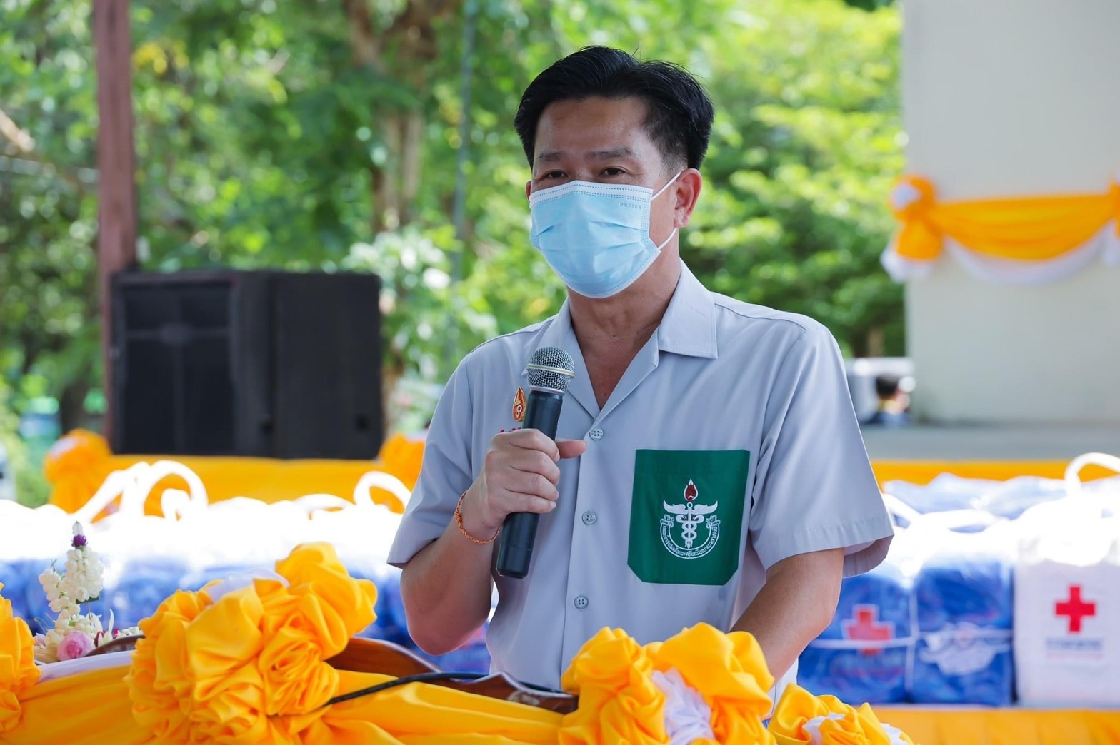 พช.มหาสารคาม ร่วมโครงการปกป้องและเชิดชูสถาบันพระมหากษัตริย์ และหน่วยบำบัดทุกข์ บำรุงสุข สร้างรอยยิ้มให้ประชาชน จ.มหาสารคาม (จังหวัดเคลื่อนที่ ) ประจำเดือน พ.ค.2565